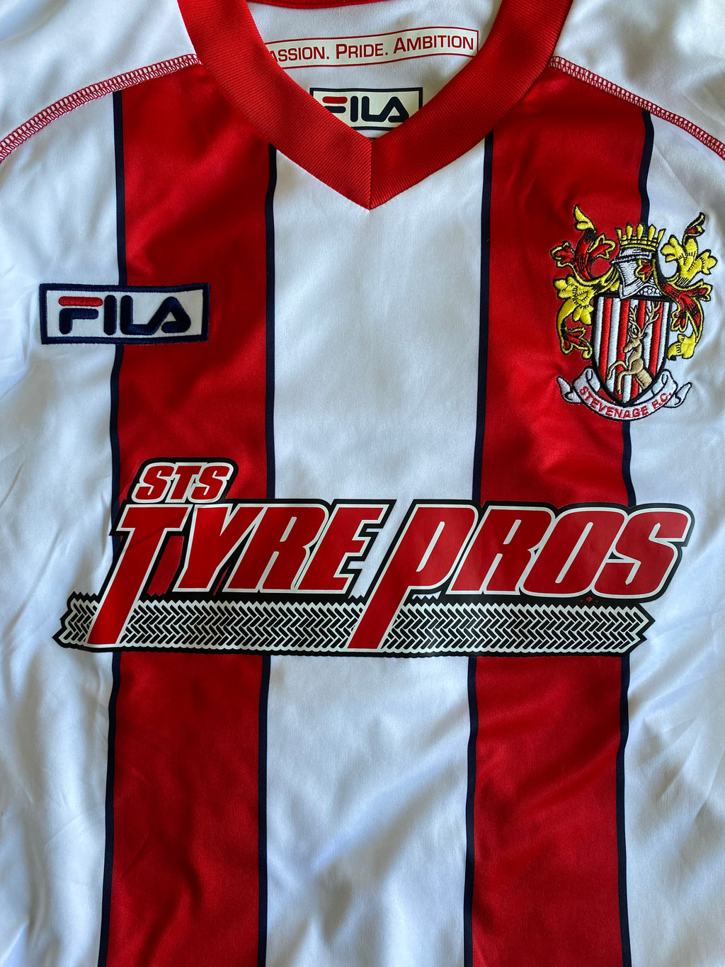 2014/15 STEVENAGE BOROUGH MATCH WORN HOME SHIRT (CALCUTT #15)