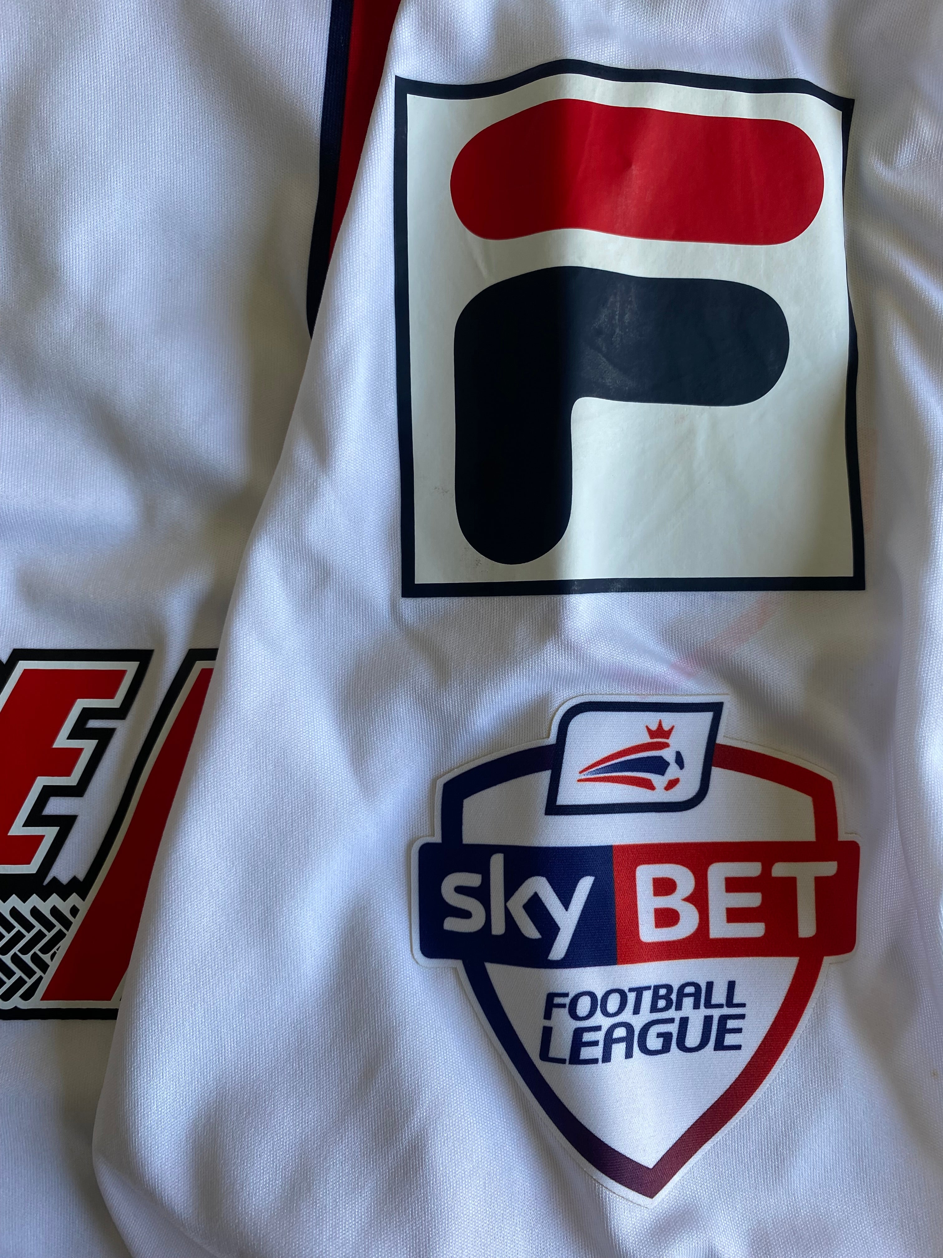 2014/15 STEVENAGE BOROUGH MATCH WORN HOME SHIRT (CALCUTT #15)