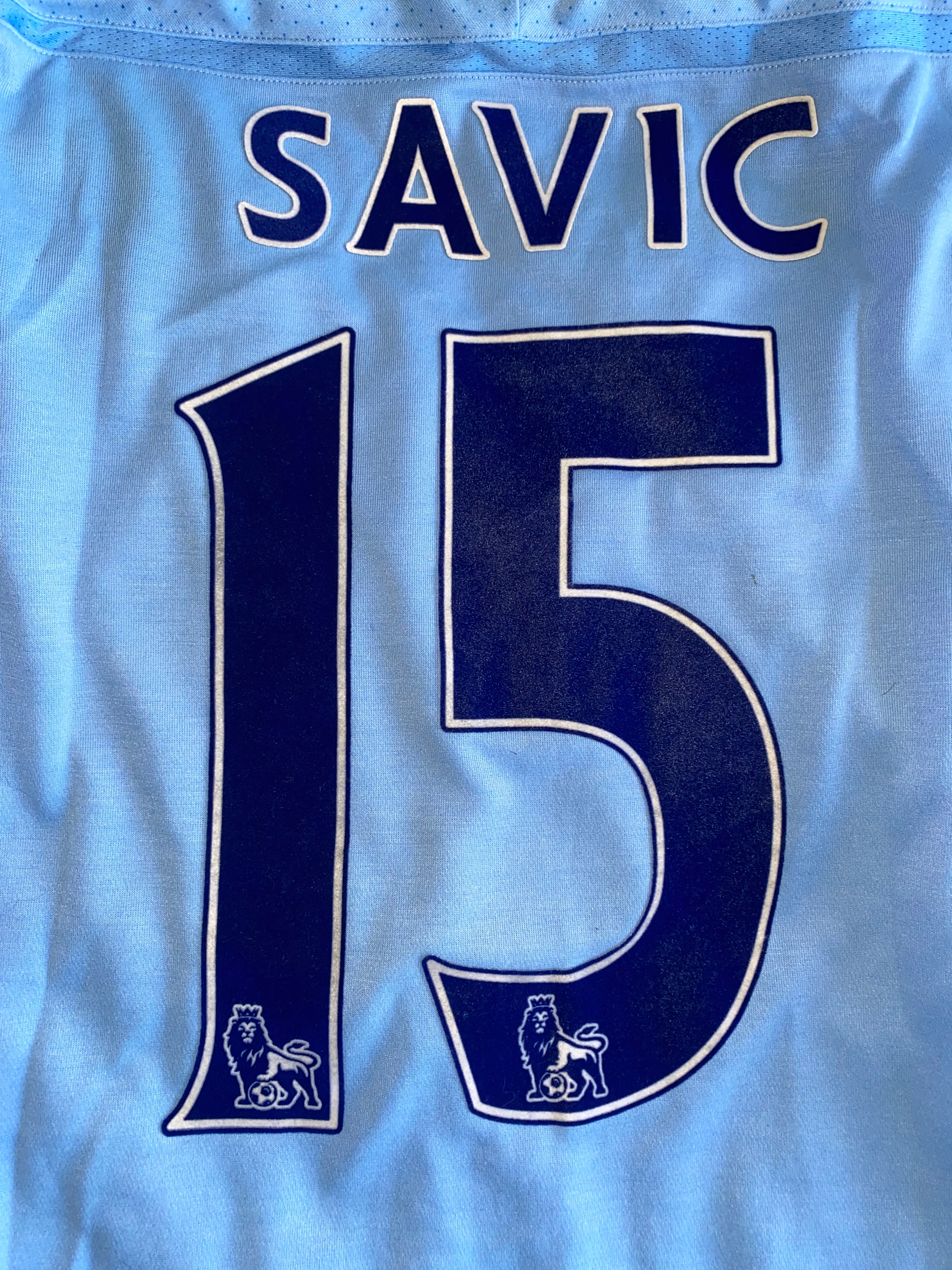 2011/12 MANCHESTER CITY MATCH ISSUE HOME SHIRT (SAVIC #15)