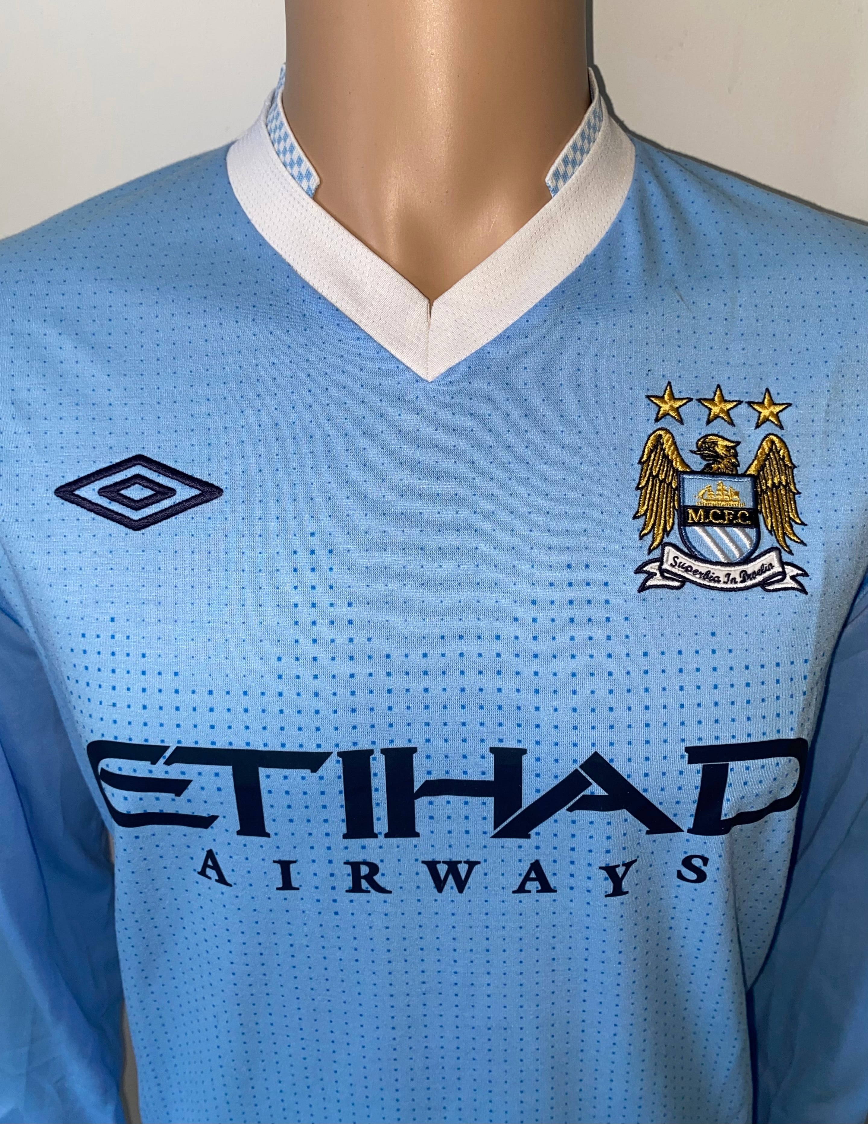 2011/12 MANCHESTER CITY MATCH ISSUE HOME SHIRT (SAVIC #15)