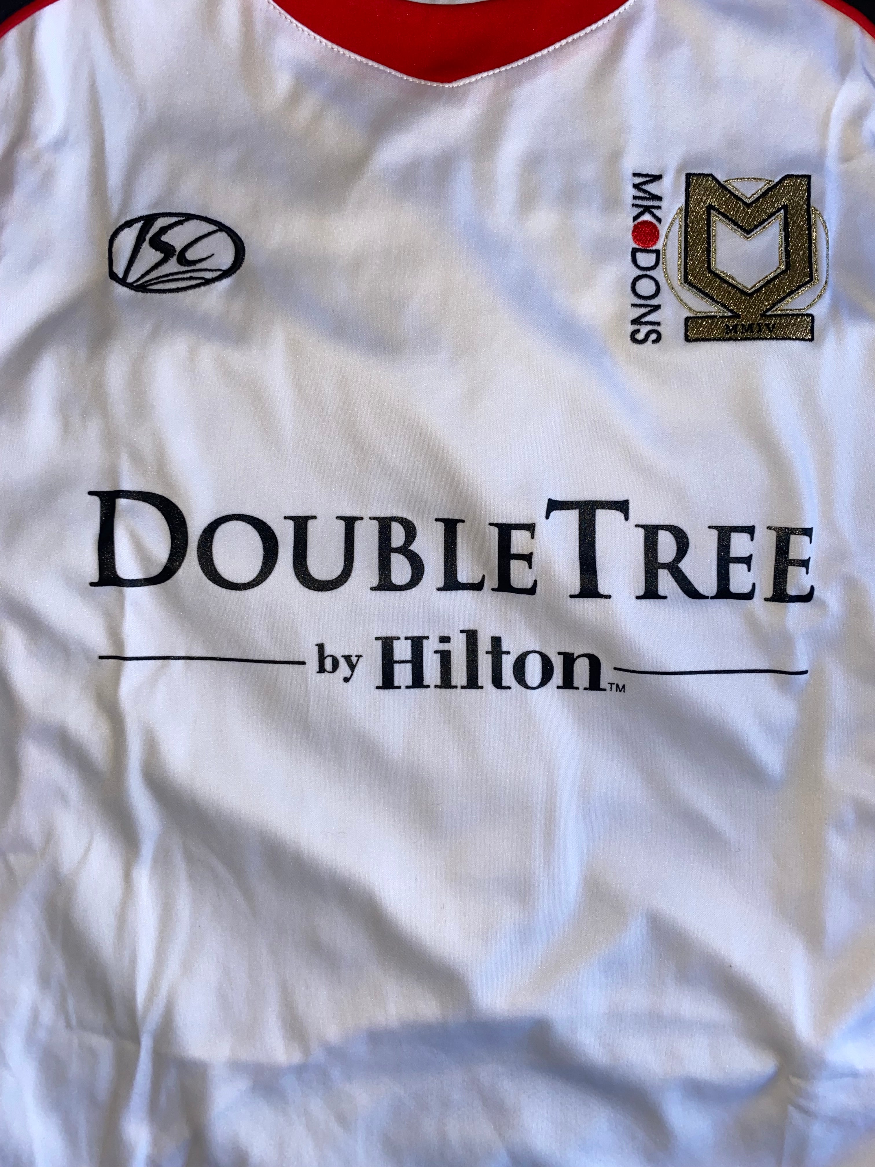 2010/11 MK DONS MATCH WORN HOME SHIRT (POWELL #27)