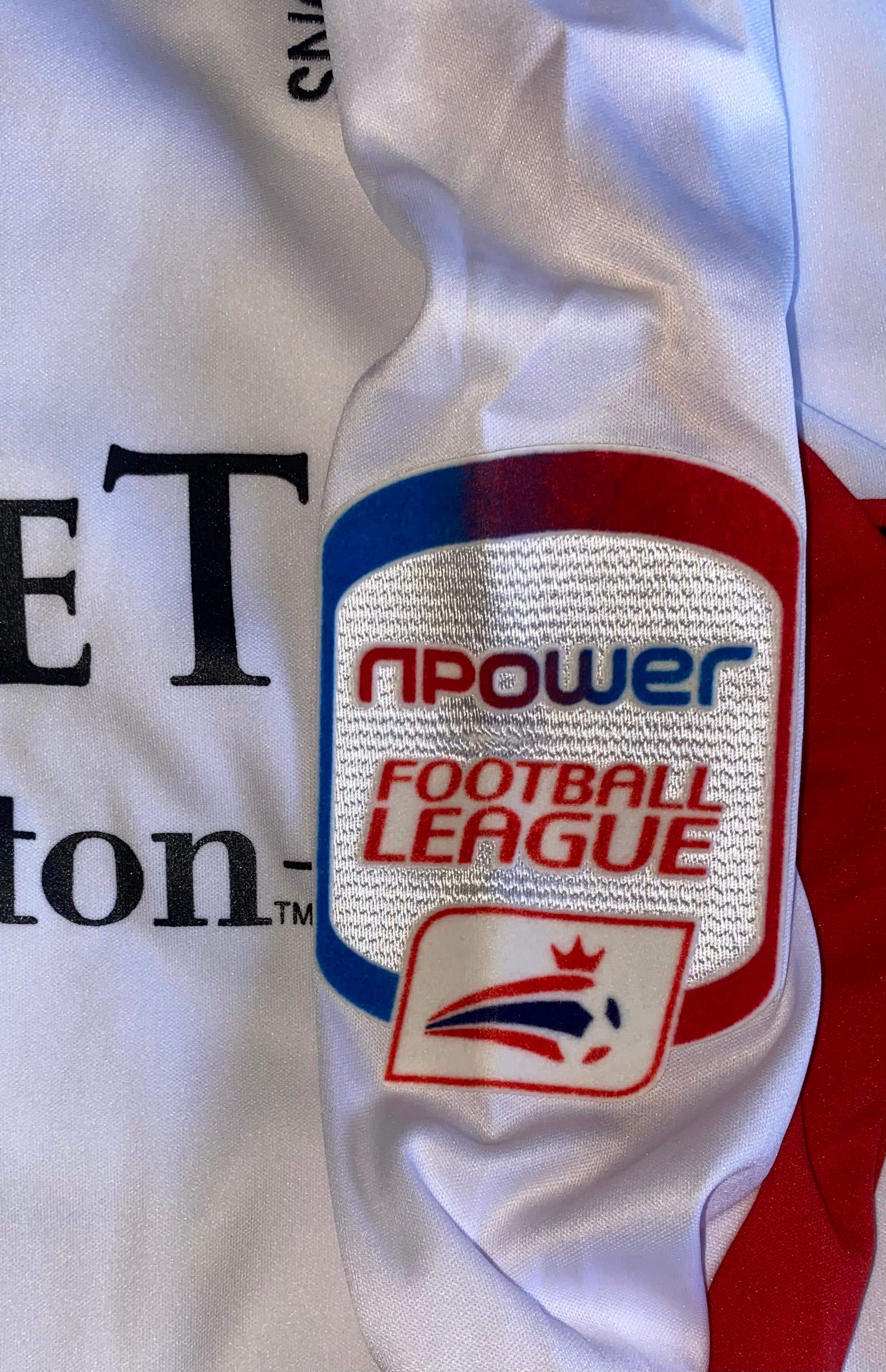 2010/11 MK DONS MATCH WORN HOME SHIRT (POWELL #27)