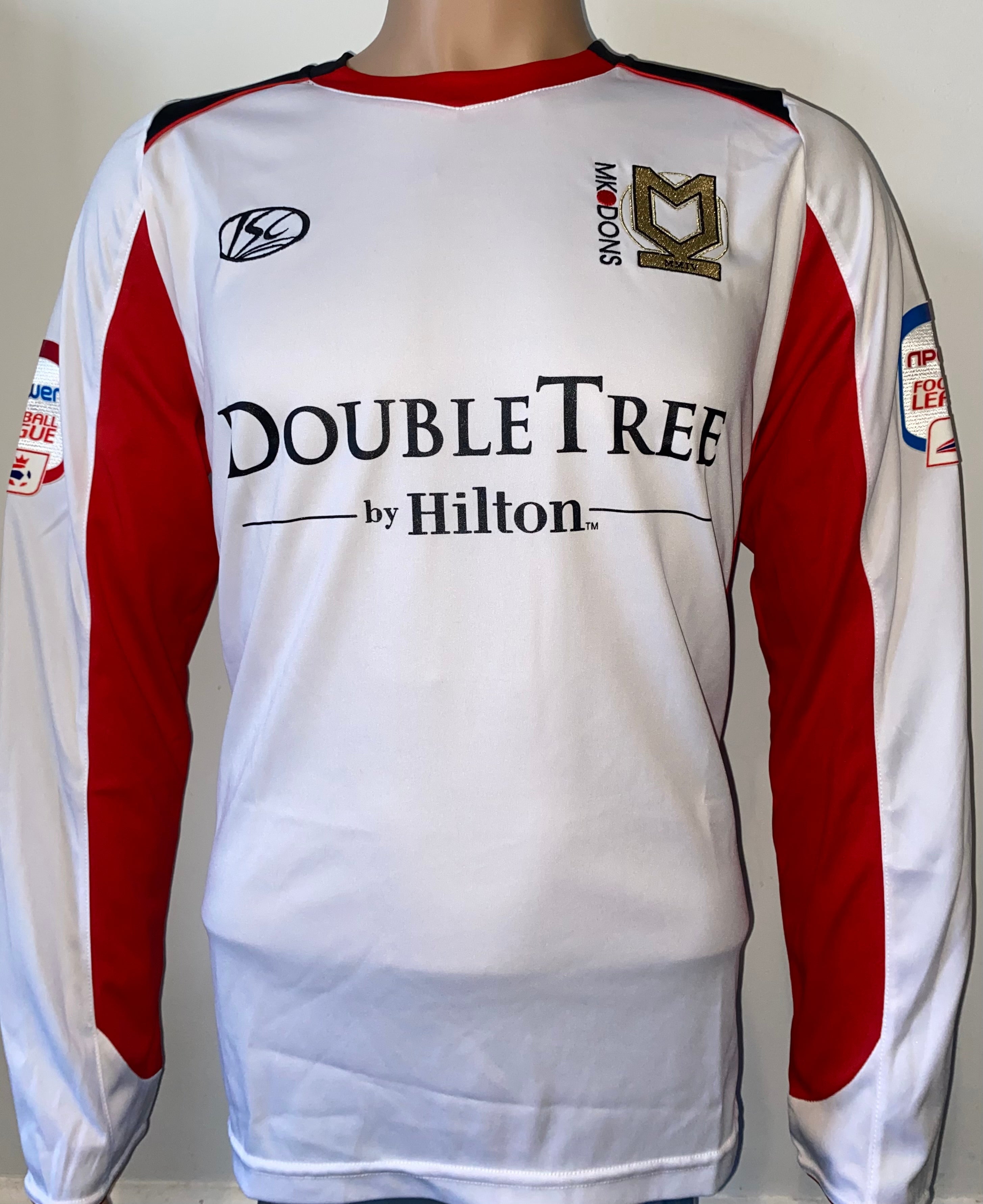 2010/11 MK DONS MATCH WORN HOME SHIRT (POWELL #27)