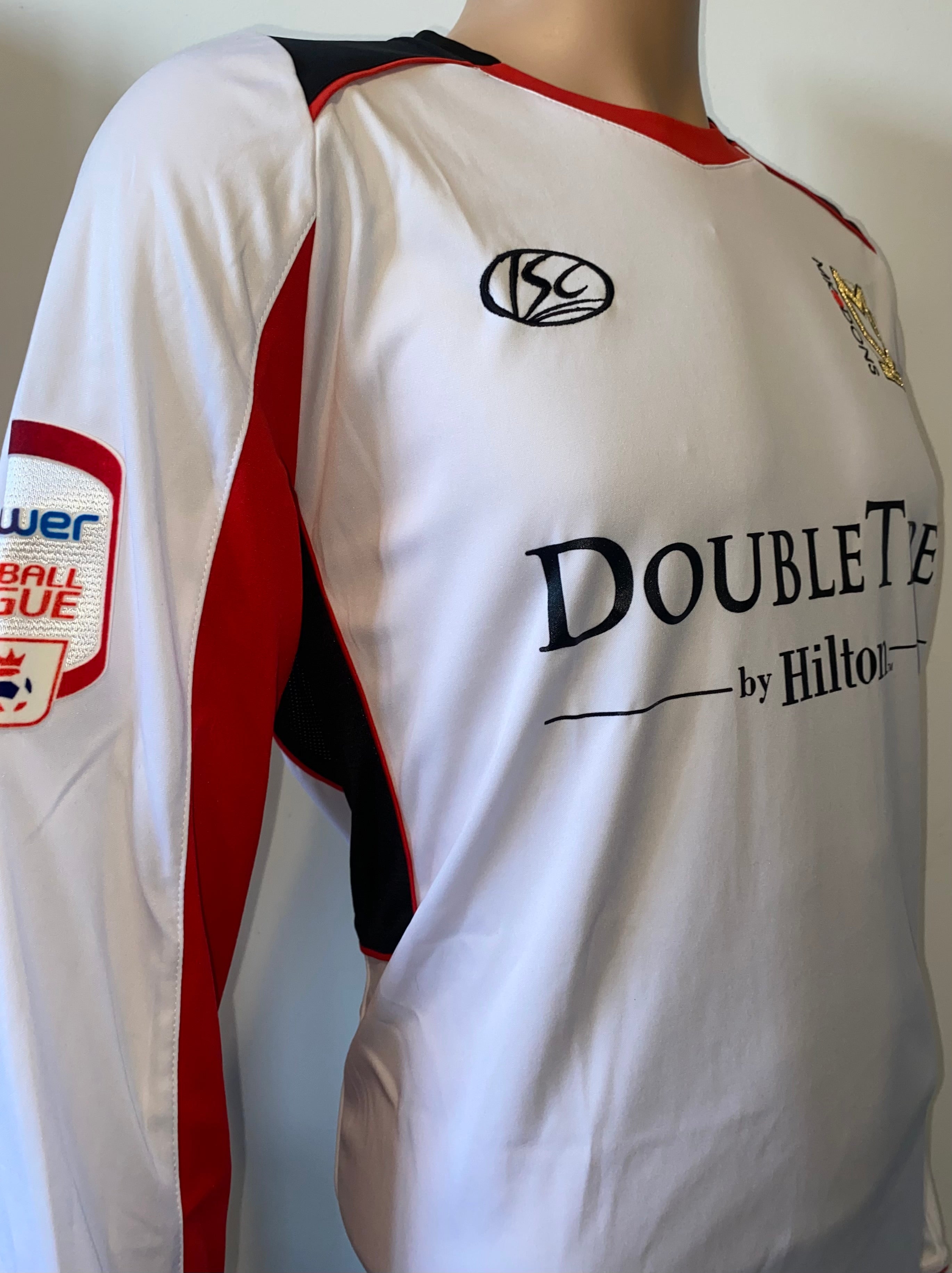 2010/11 MK DONS MATCH WORN HOME SHIRT (POWELL #27)
