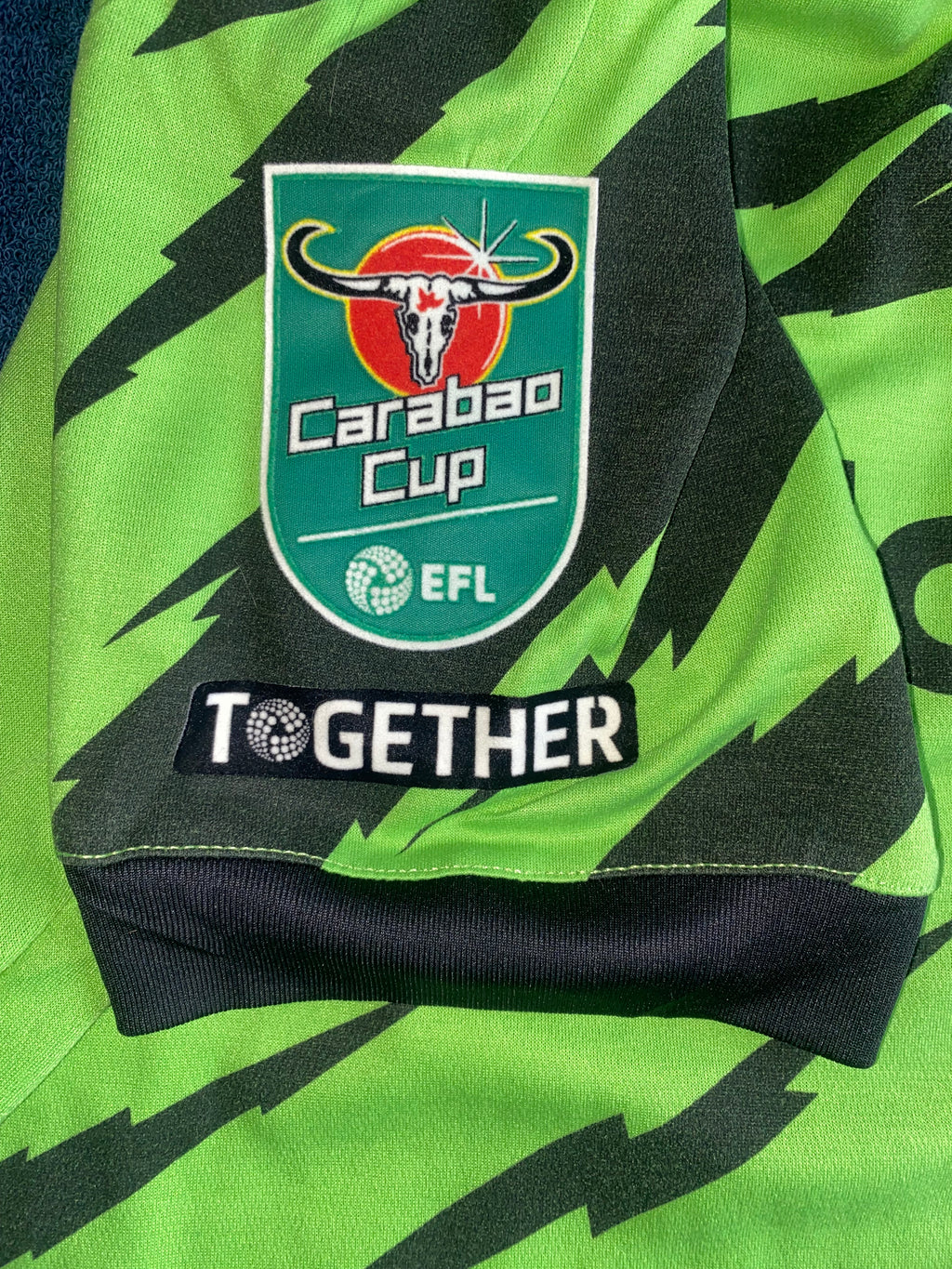 2023/24 FOREST GREEN MATCH WORN UMBRO HOME SHIRT (JENKS #5 V EFL CUP PORTSMOUTH)