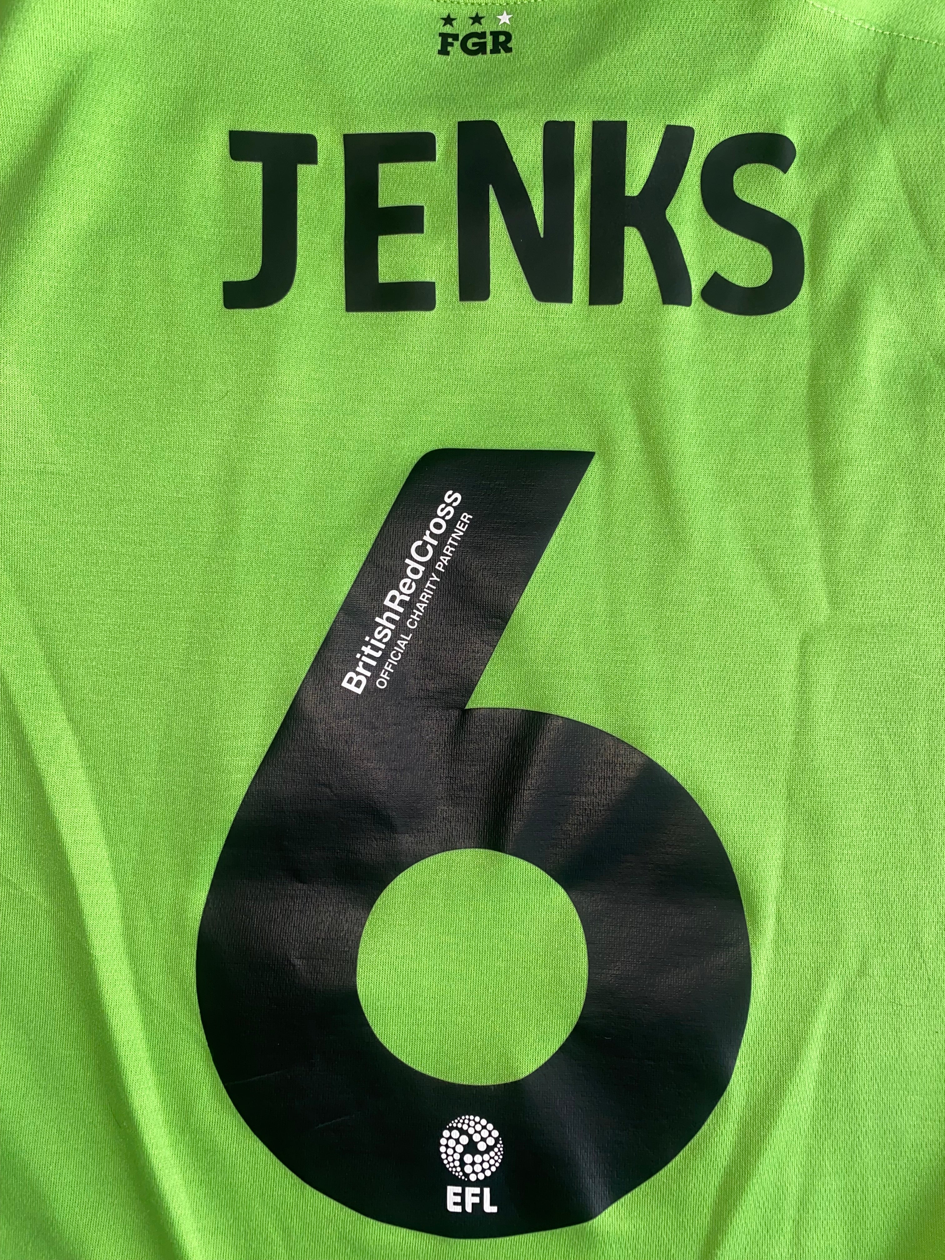 2023/24 FOREST GREEN MATCH WORN UMBRO HOME SHIRT (JENKS #5 V EFL CUP PORTSMOUTH)