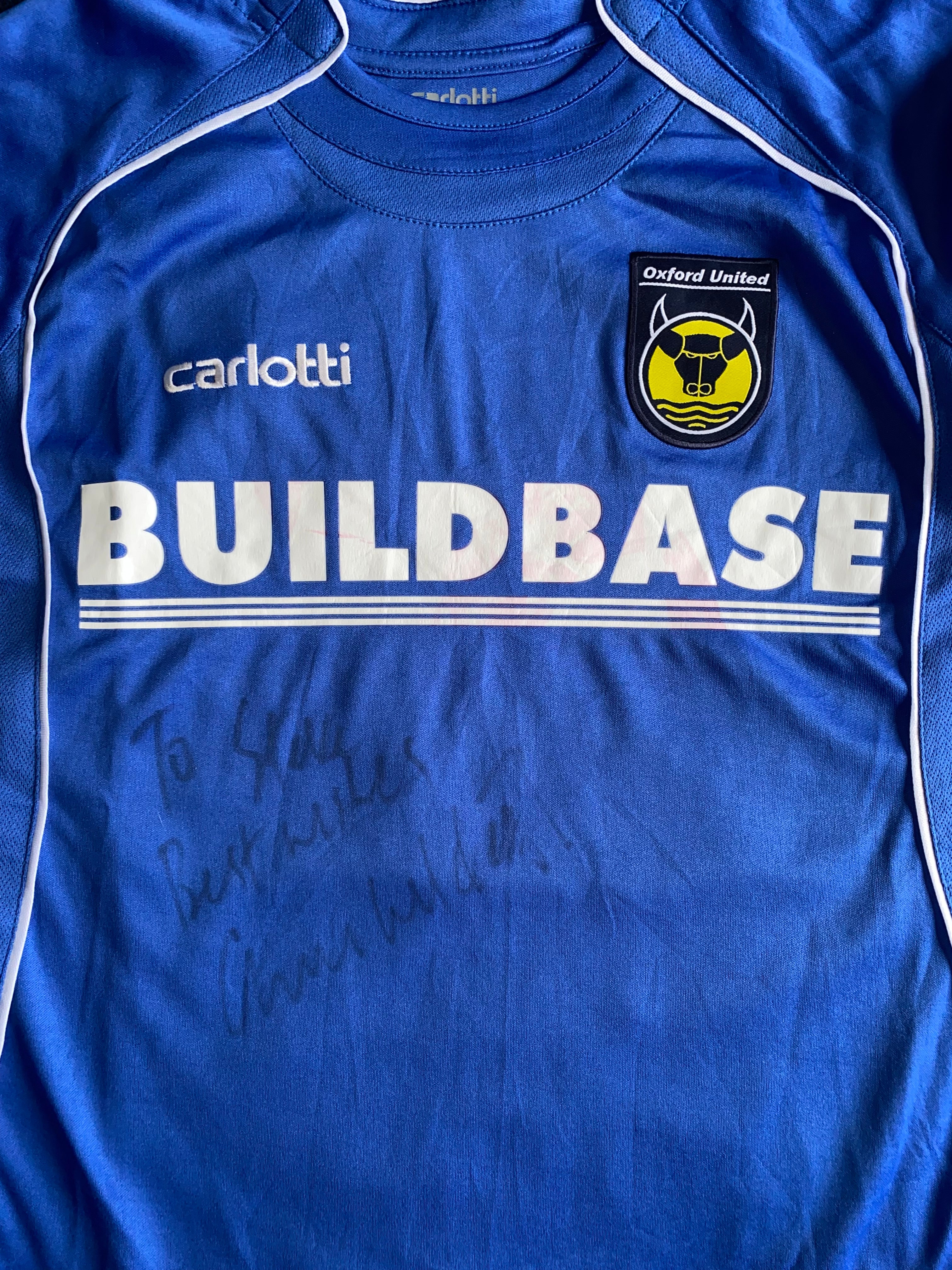 2008/09 OXFORD UNITED MATCH WORN AWAY SHIRT (EVANS #29)