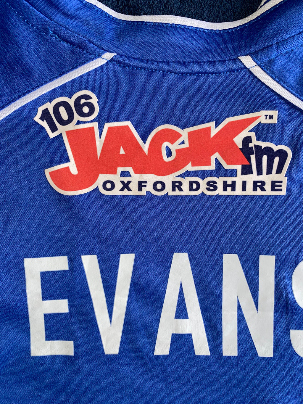 2008/09 OXFORD UNITED MATCH WORN AWAY SHIRT (EVANS #29)