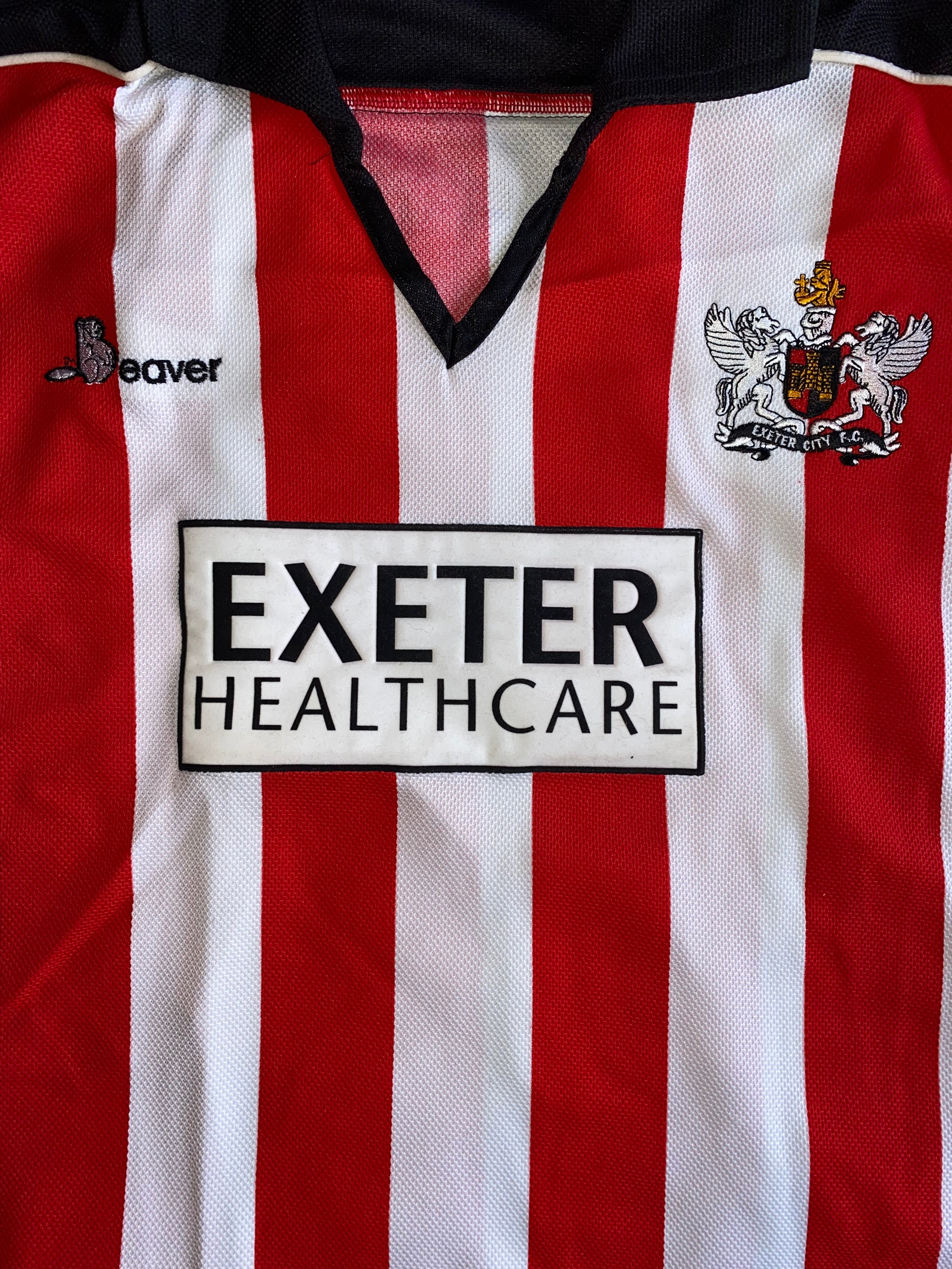 1999-2000 EXETER CITY MATCH WORN HOME SHIRT (VANNINEN #26)