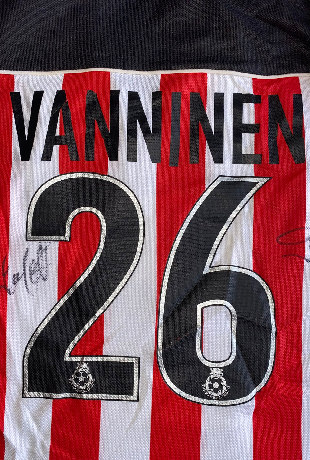 1999-2000 EXETER CITY MATCH WORN HOME SHIRT (VANNINEN #26)