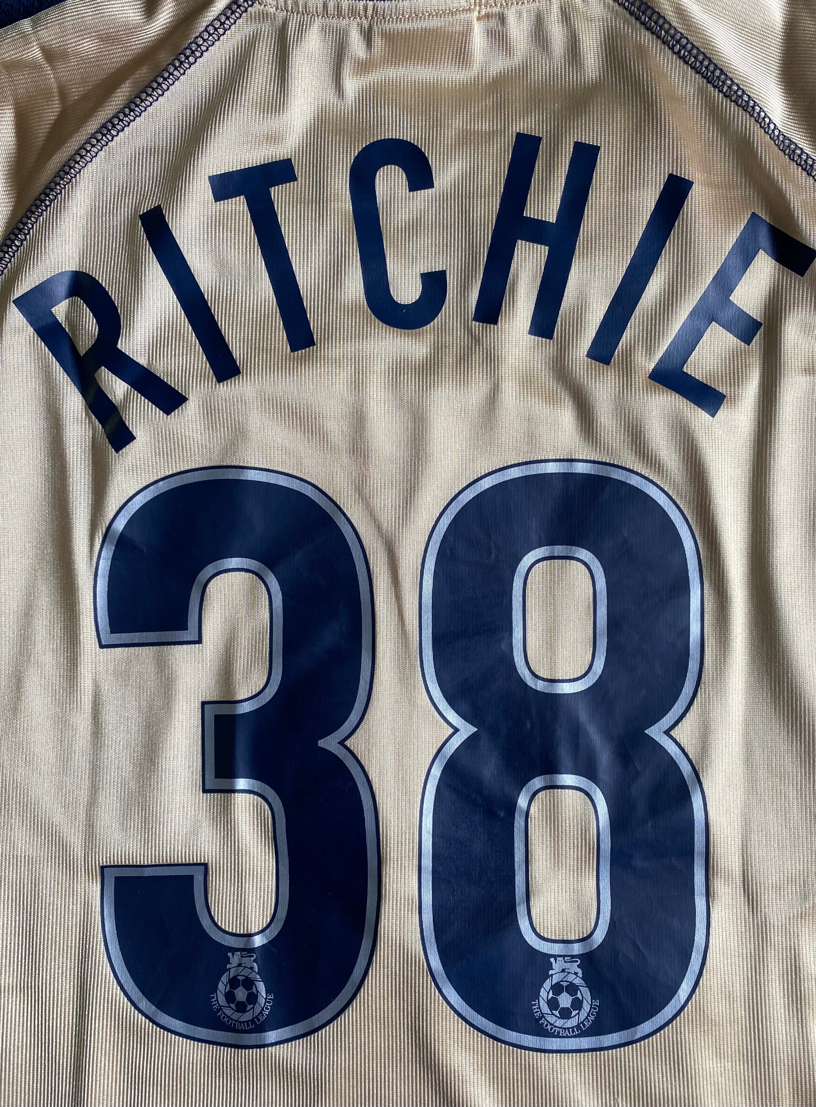 2002/03 MATCH WORN PORTSMOUTH AWAY SHIRT (RITCHIE #38)