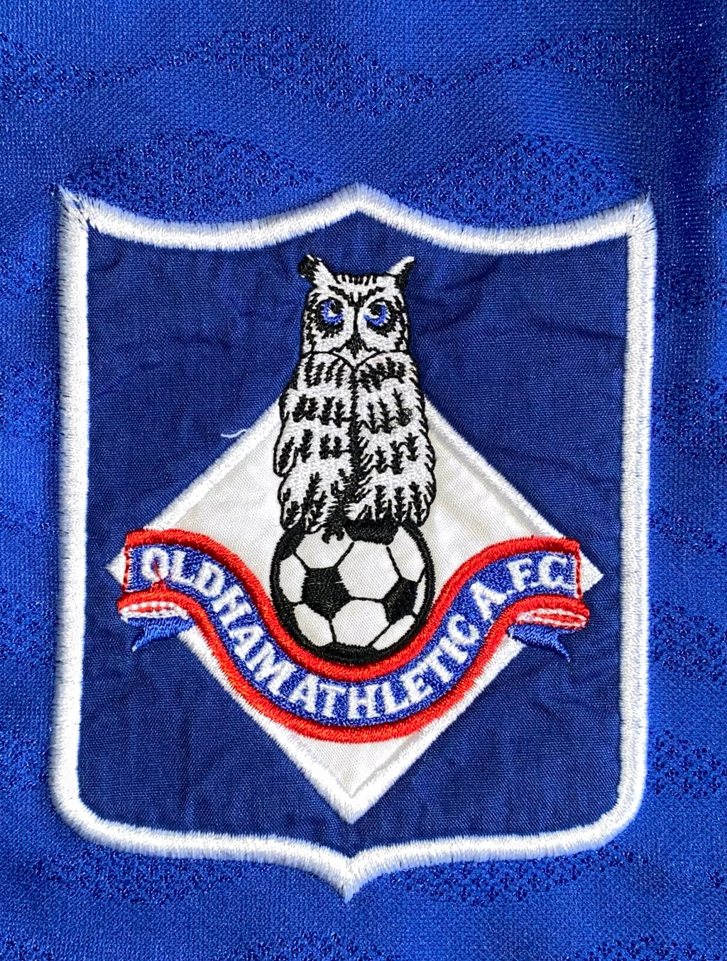 1995/96 OLDHAM ATHLETIC MATCH WORN HOME SHIRT #7