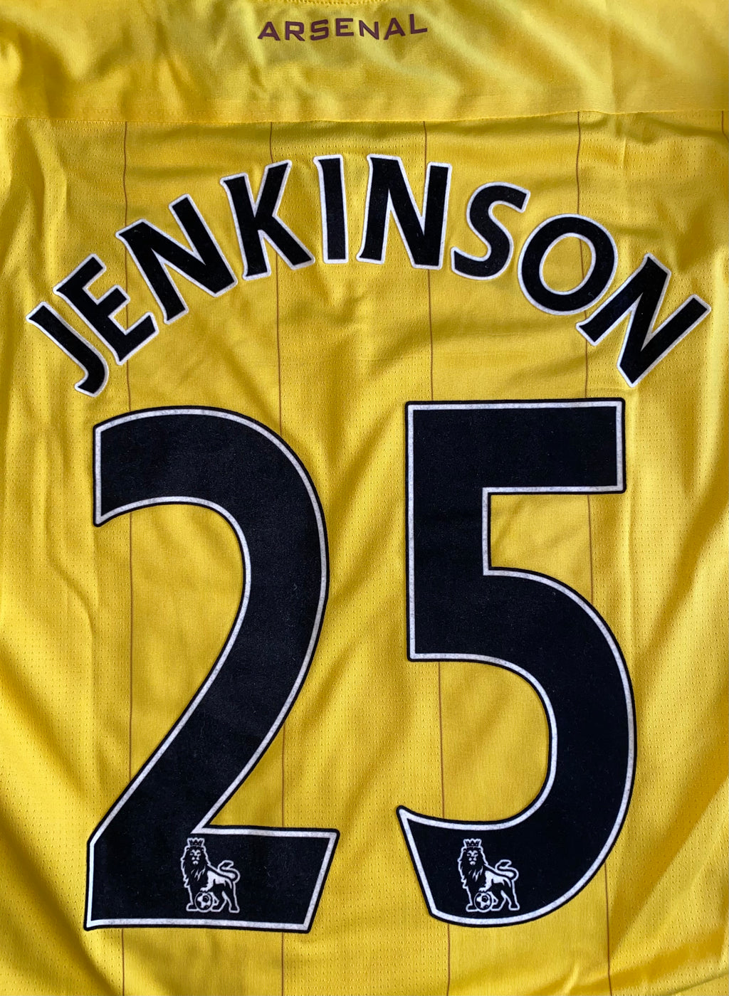 2010/11 ARSENAL MATCH ISSUE AWAY SHIRT (JENKINSON #25)