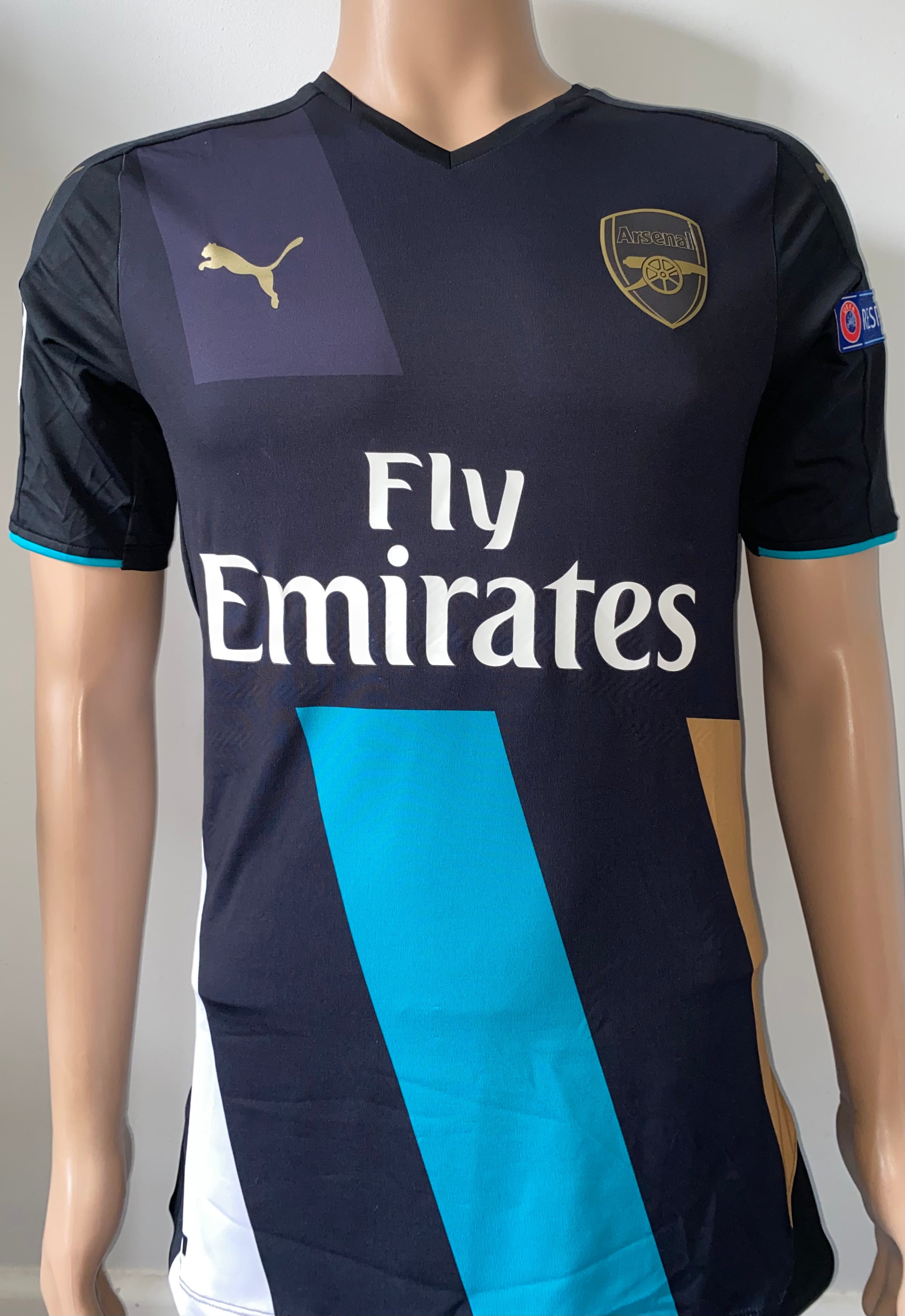 2015/16 ARSENAL MATCH ISSUE CHAMPIONS LEAGUE THIRD SHIRT (RAMSEY #16 V OLYMPIAKOS)