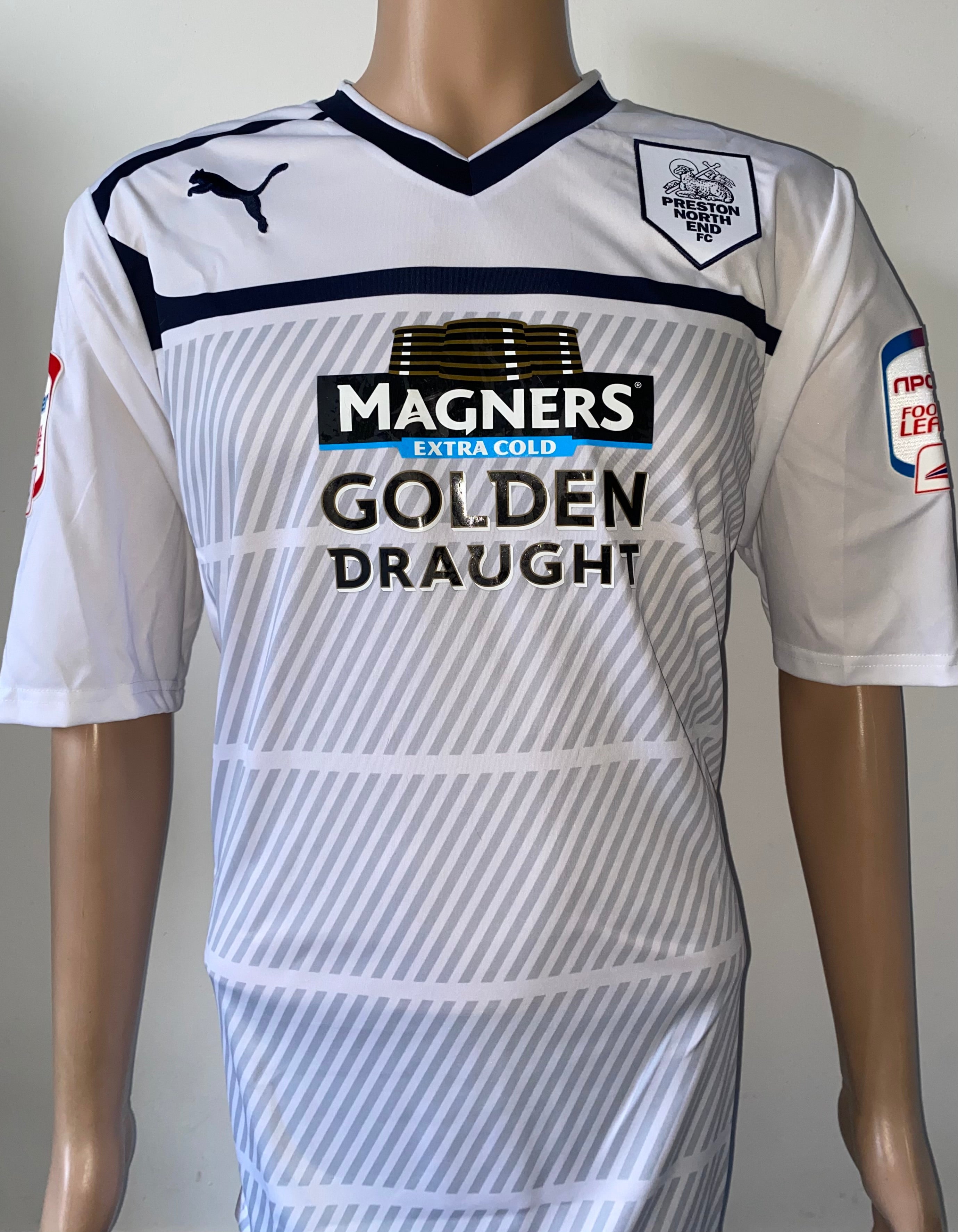 2012 PRESTON NORTH END MATCH WORN SHIRT (BYROM #13)