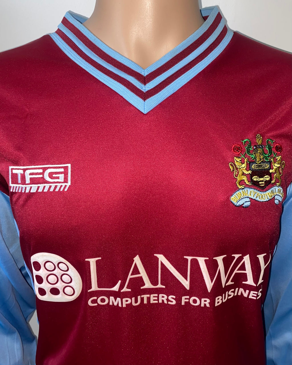 2002/03 BURNLEY MATCH WORN HOME SHIRT (FARRELLY #16)