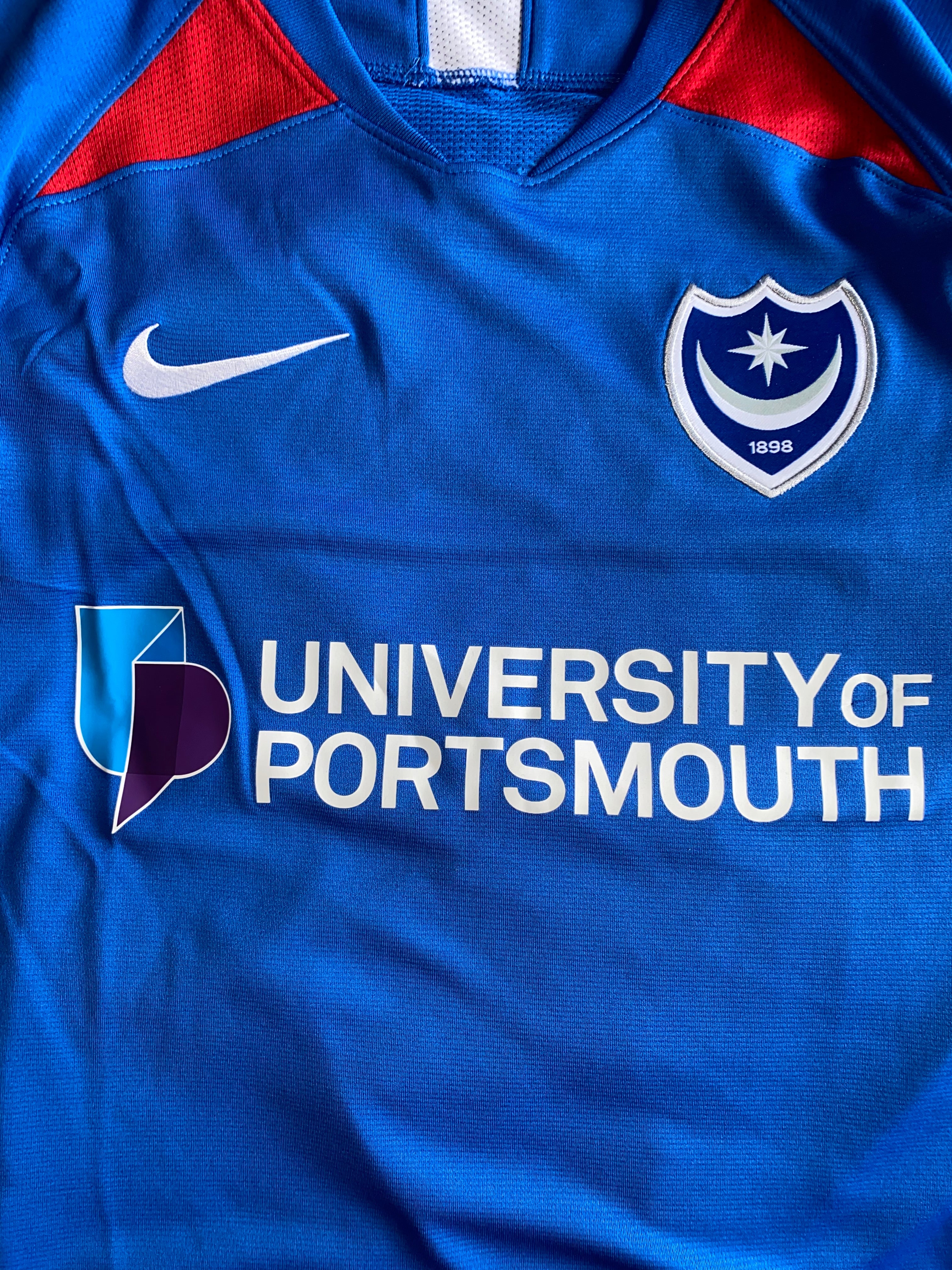 2019/20 PORTSMOUTH MATCH WORN HOME SHIRT (CASEY #31 carabao cup)