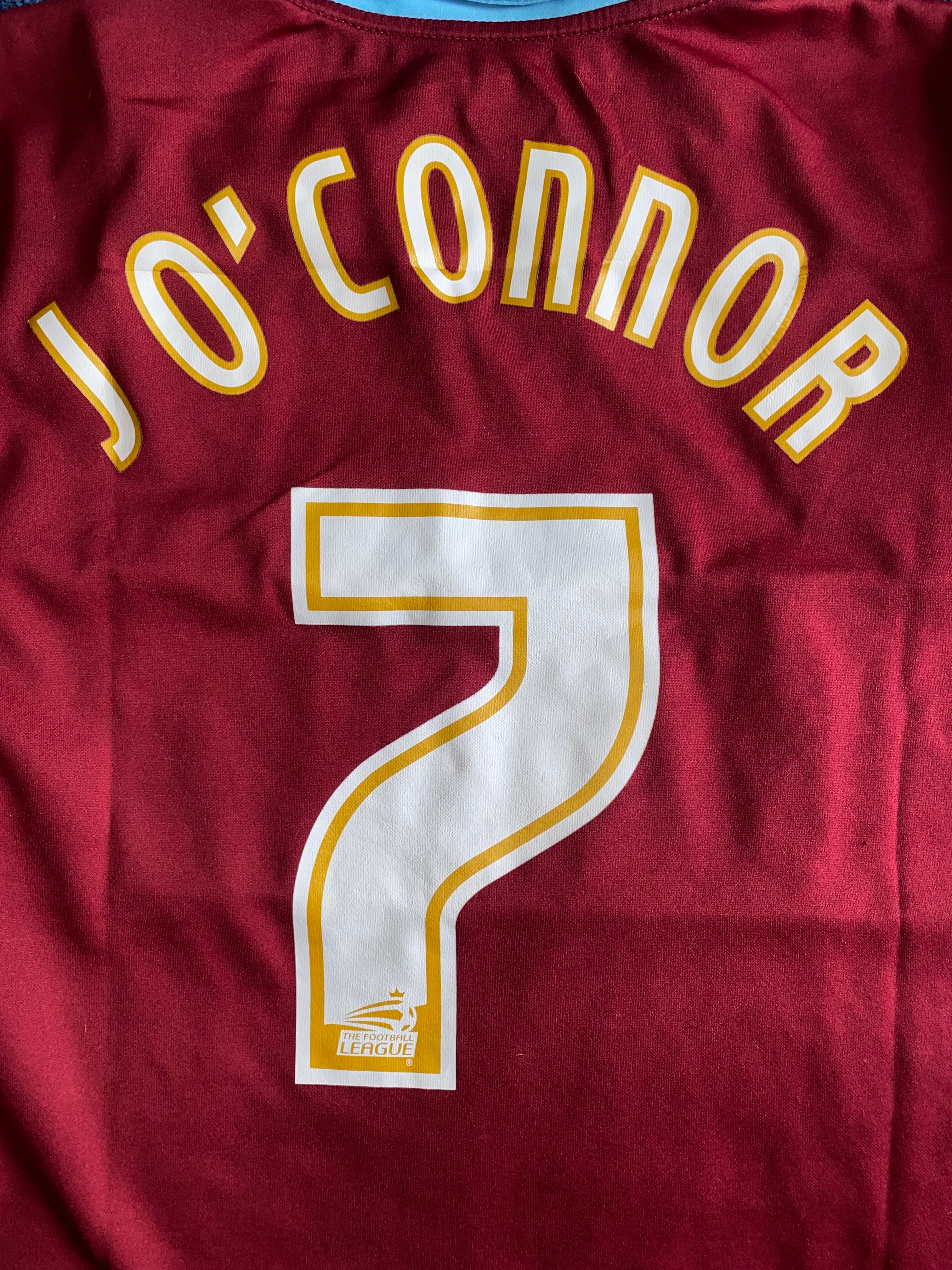 2003/04 BURNLEY MATCH WORN HOME SHIRT (O,CONNOR #7)