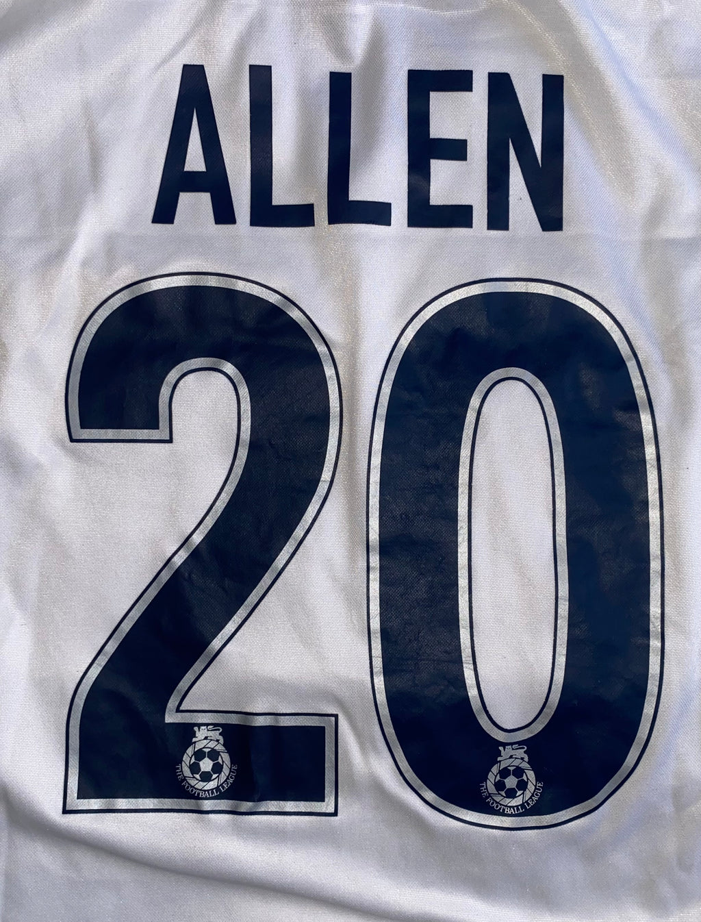 2000/01 PORTSMOUTH MATCH ISSUE HOME SHIRT (ALLEN #20)