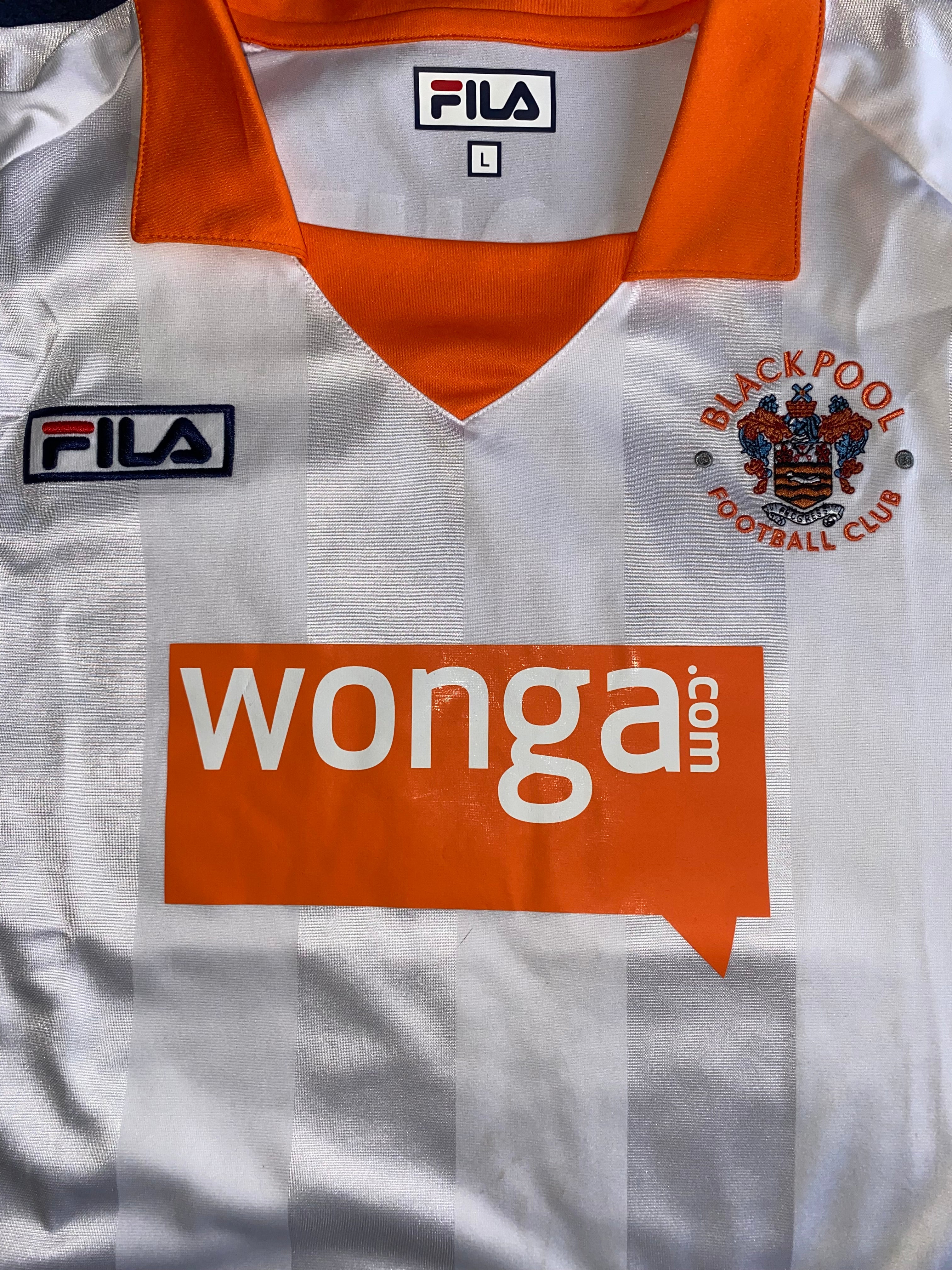 2012/13 BLACKPOOL MATCH WORN AWAY SHIRT (OSBOURNE #18 v LEICESTER CITY)