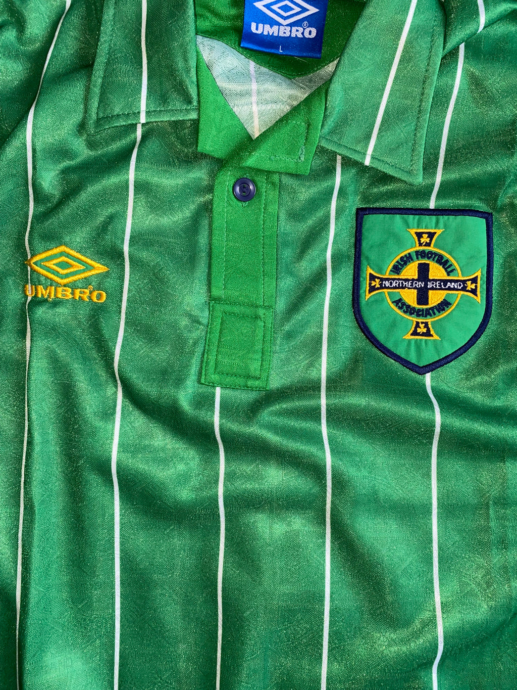 1993 NORTHERN IRELAND MATCH WORN HOME SHIRT (MCGIBBON #16)