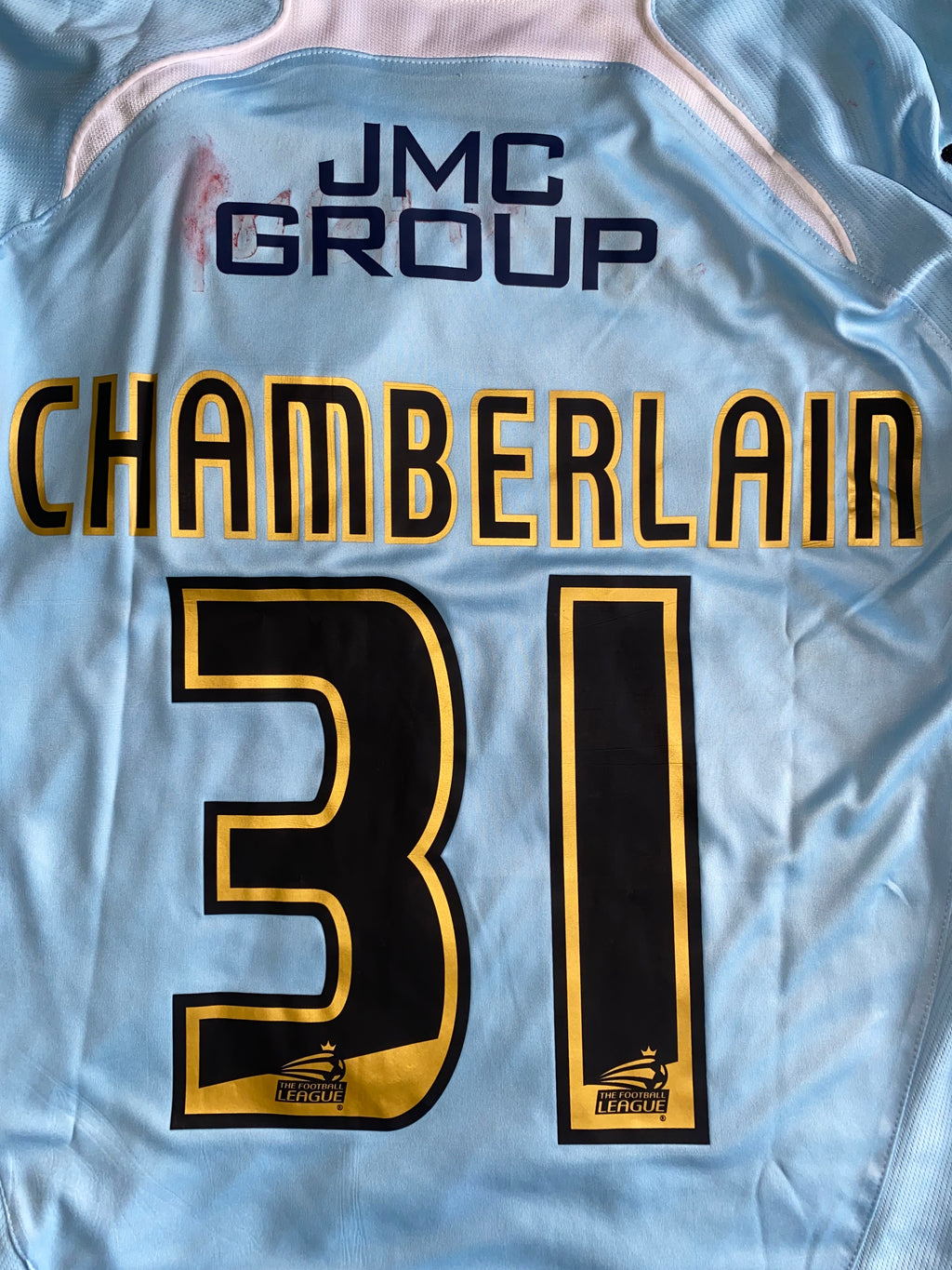 2013/14 ELLIOT CHAMBERLAIN MATCH WORN EXETER CITY AWAY SHIRT
