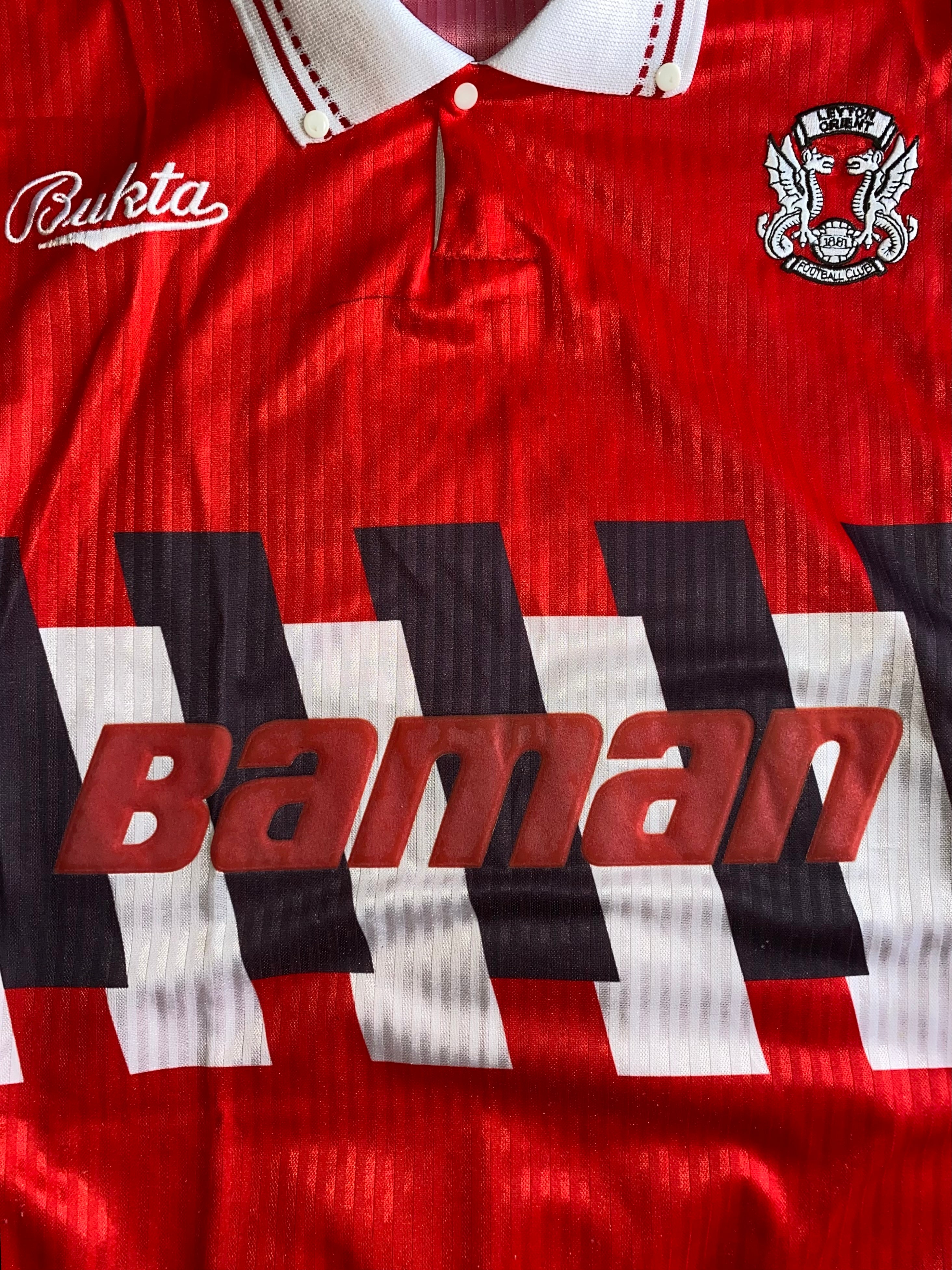 1991/92 LEYTON ORIENT MATCH ISSUE BUKTA HOME SHIRT #4