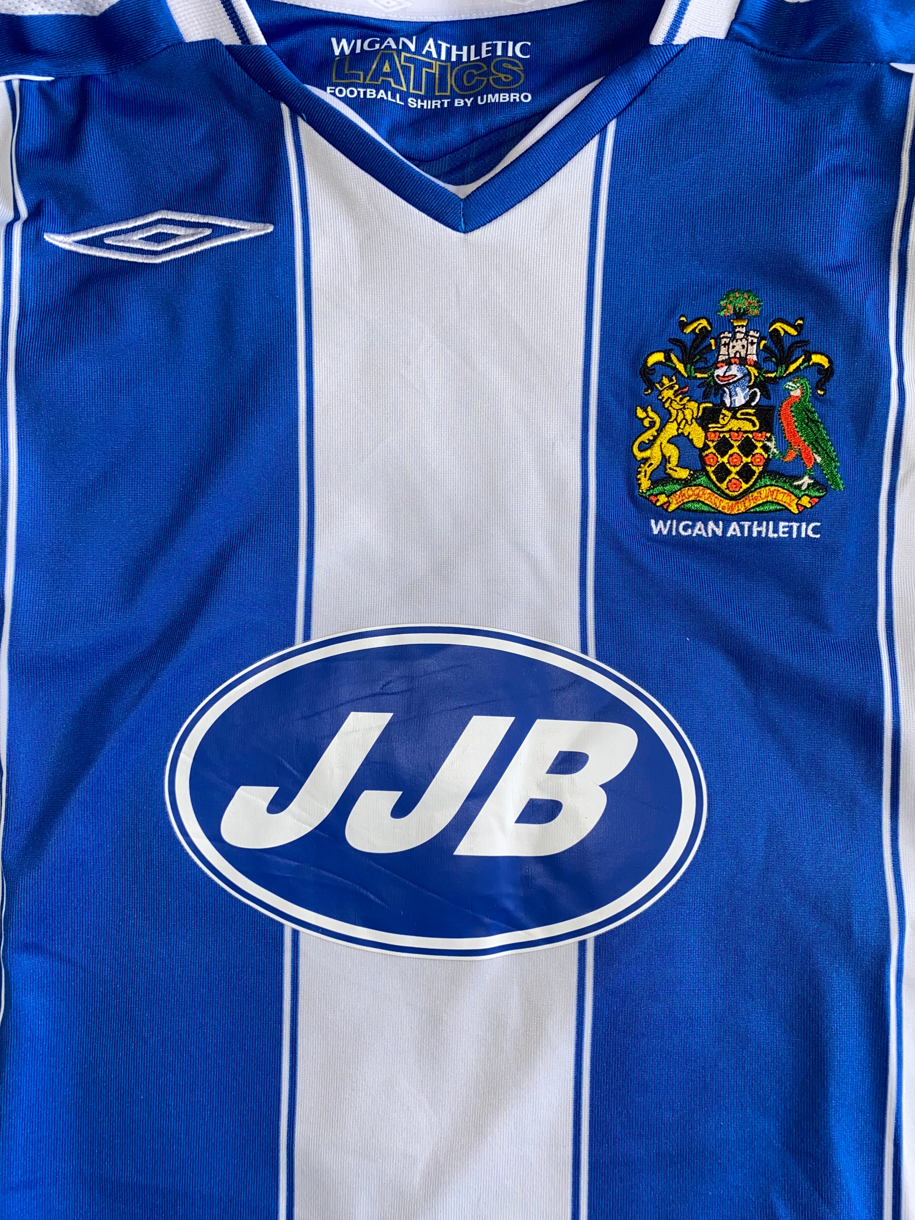2007/08 WIGAN ATHLETIC MATCH WORN HOME SHIRT (SCHARNER #18)
