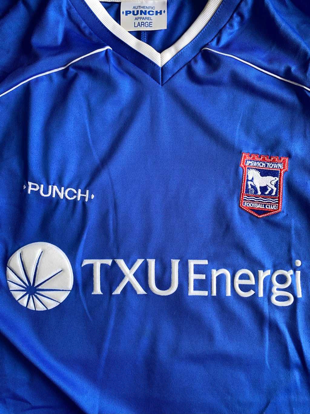 2001/02 IPSWICH TOWN MATCH WORN HOME SHIRT (ABIDALLAH 28)