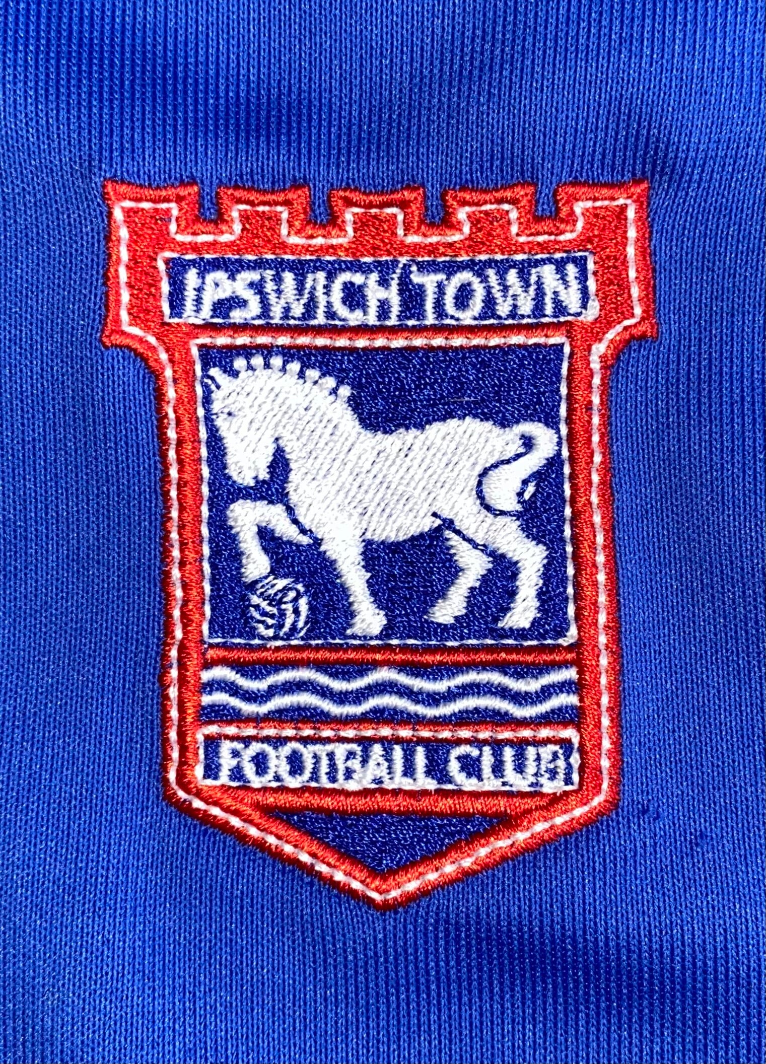 2001/02 IPSWICH TOWN MATCH WORN HOME SHIRT (ABIDALLAH 28)