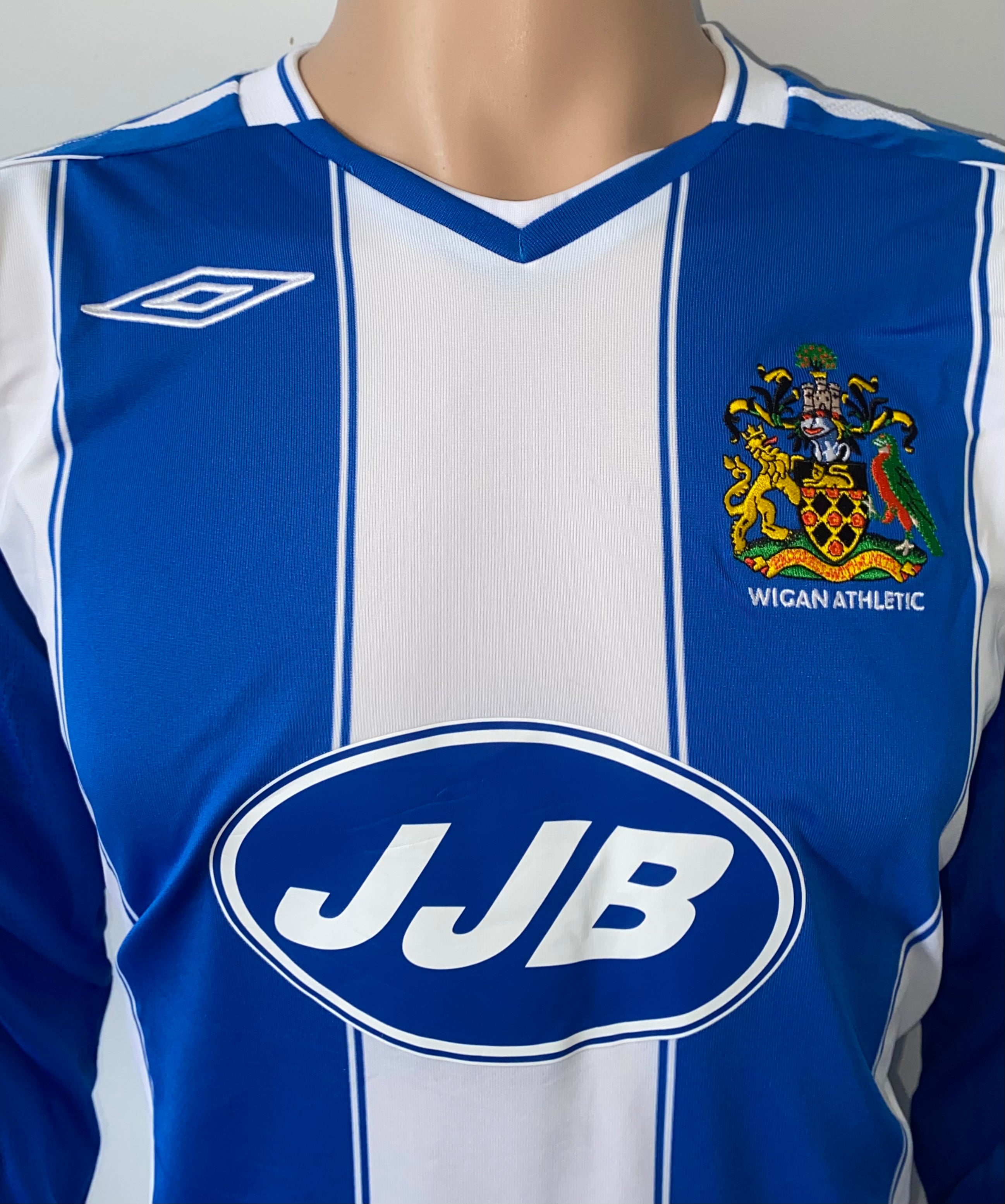 2007/08 WIGAN ATHLETIC MATCH WORN HOME SHIRT (SCHARNER #18)