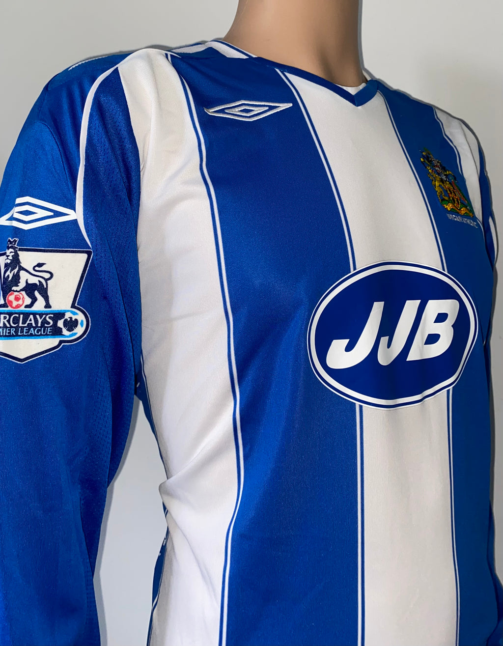 2007/08 WIGAN ATHLETIC MATCH WORN HOME SHIRT (SCHARNER #18)