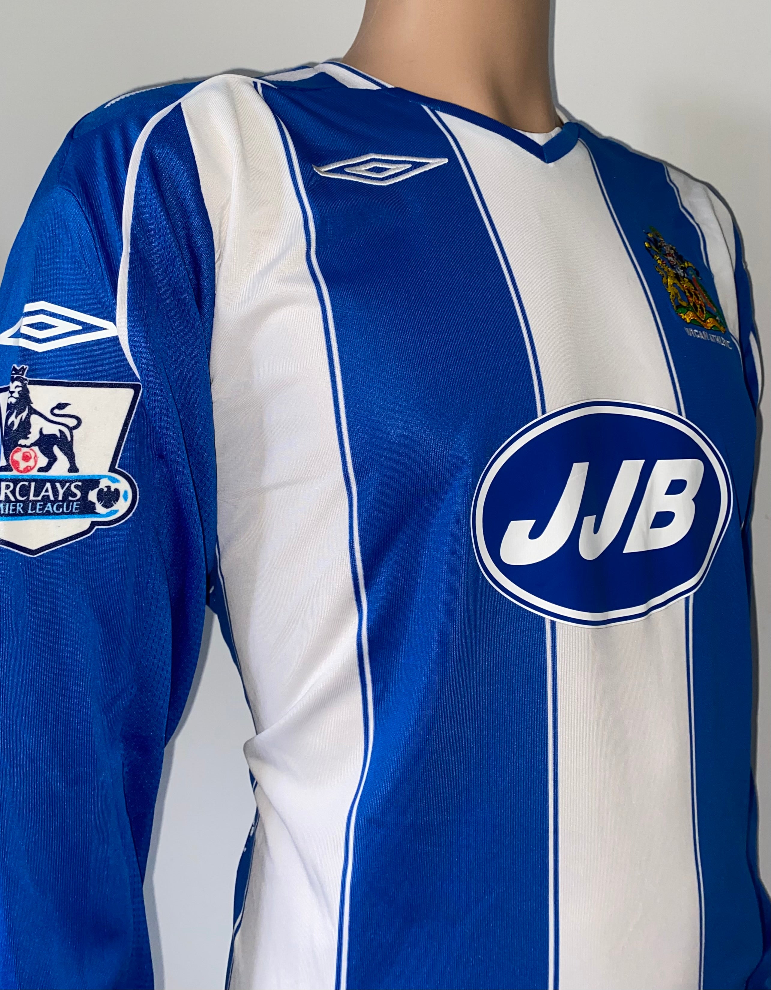 2007/08 WIGAN ATHLETIC MATCH WORN HOME SHIRT (SCHARNER #18)