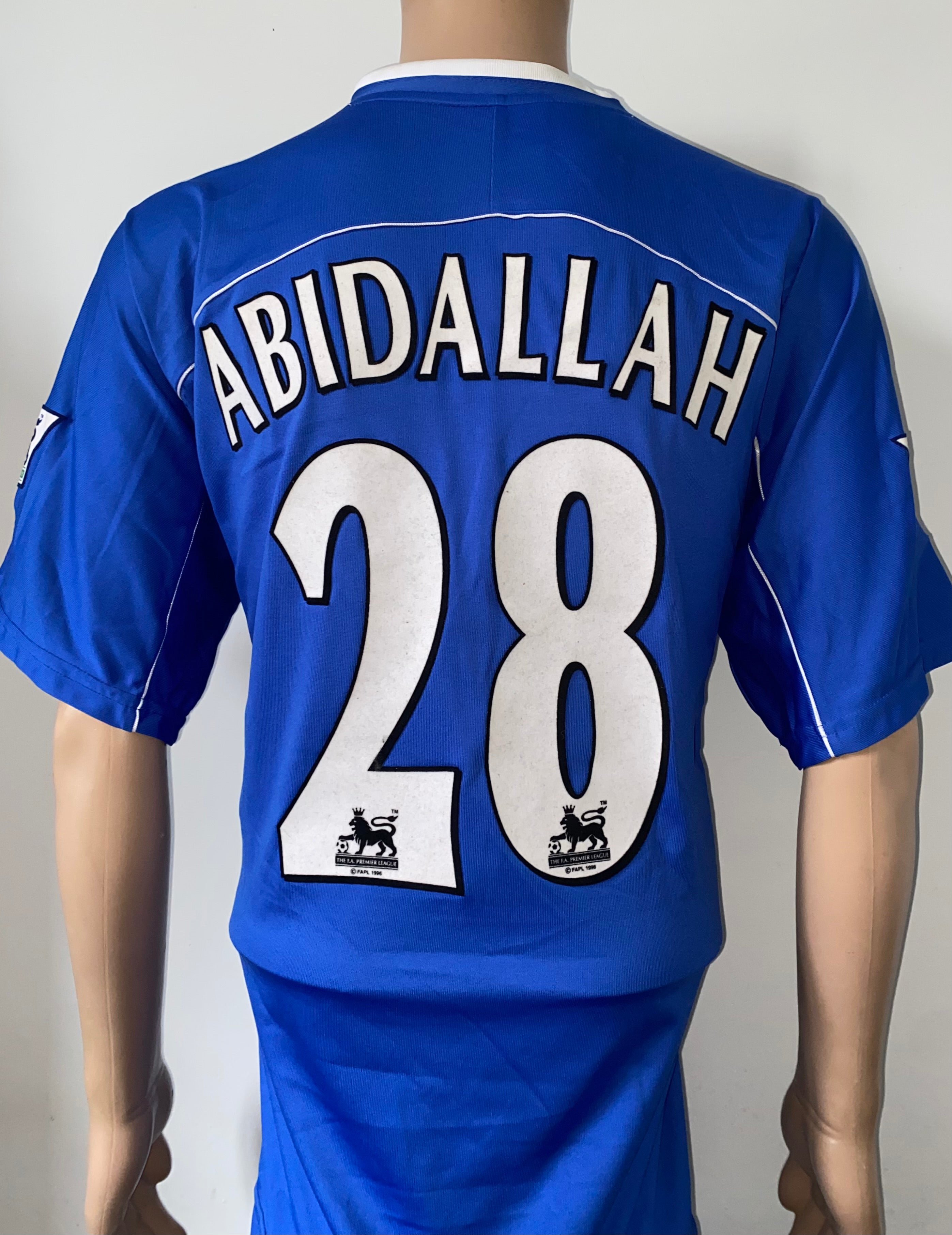 2001/02 IPSWICH TOWN MATCH WORN HOME SHIRT (ABIDALLAH 28)