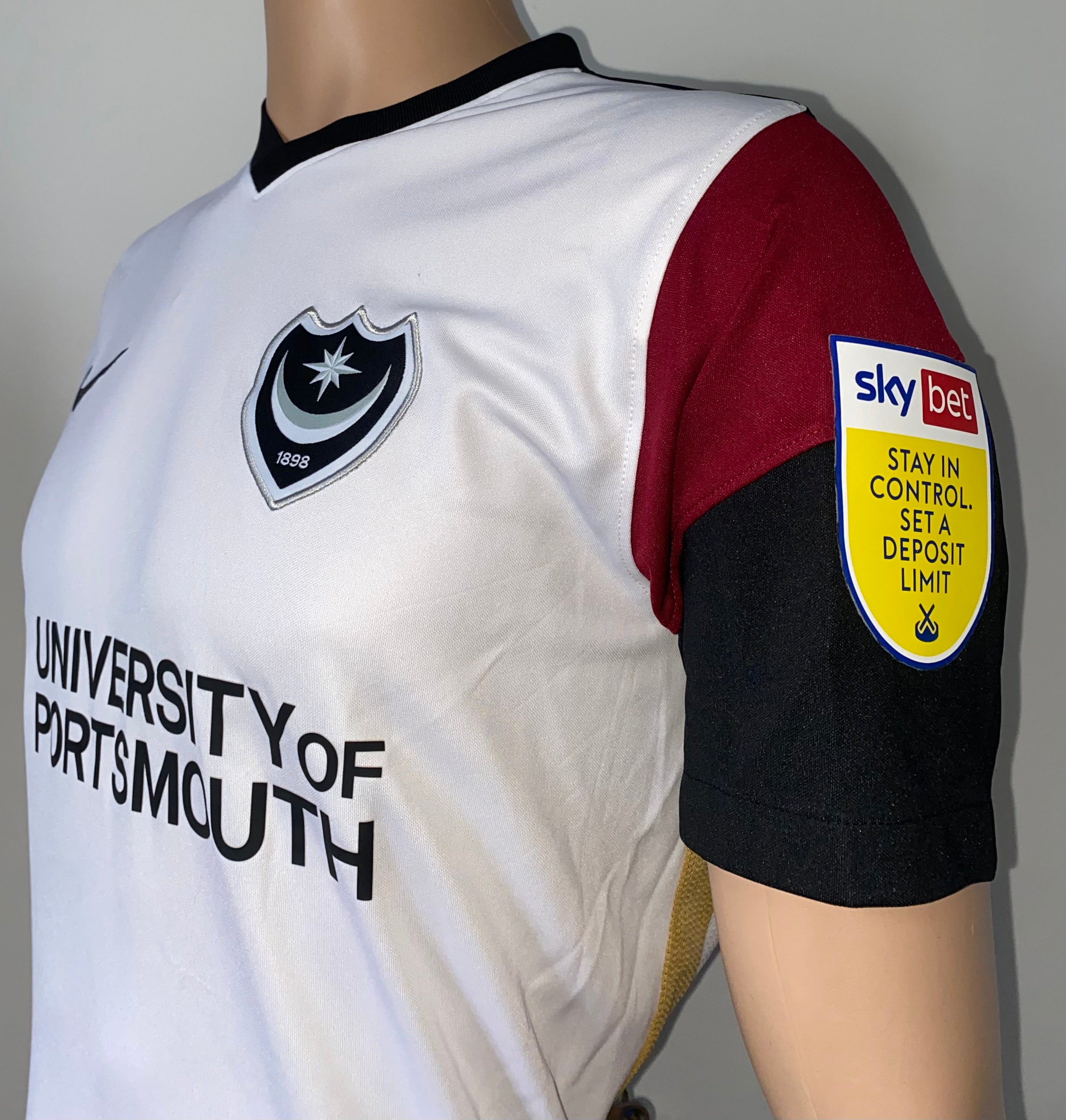 2021/22 PORTSMOUTH MATCH WORN AWAY SHIRT (DOWNING #26)