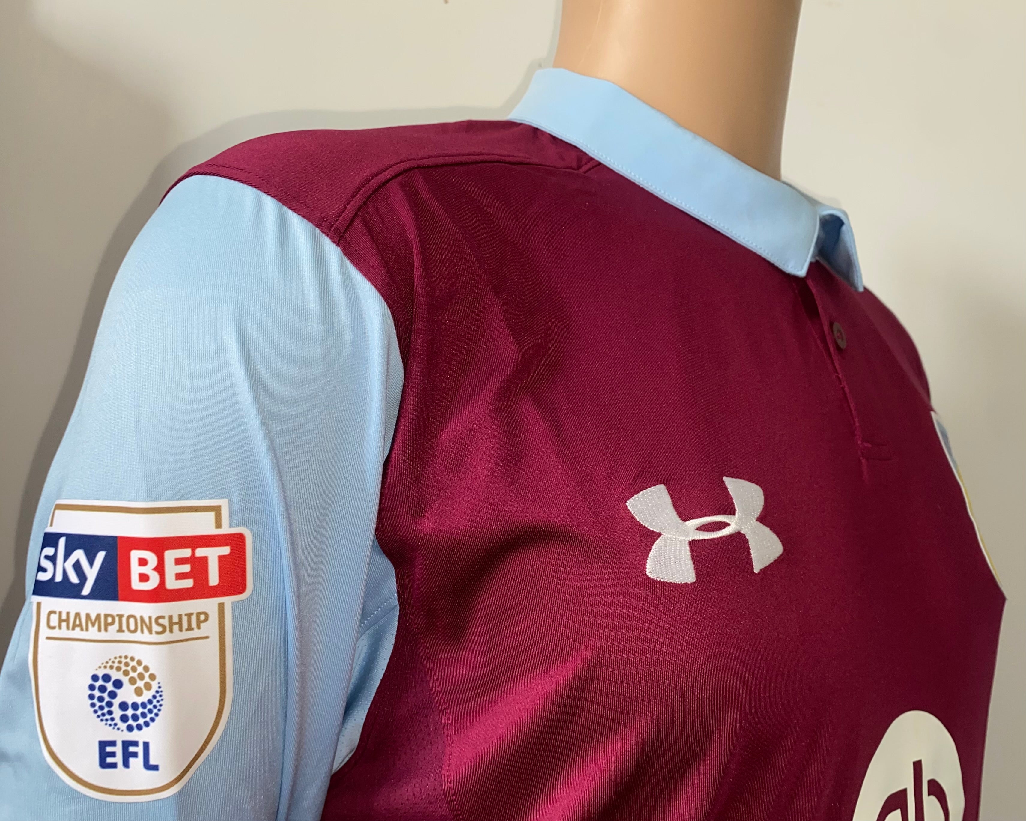 2016/17 ASTON VILLA MATCH ISSUE HOME SHIRT (SANCHEZ #24)