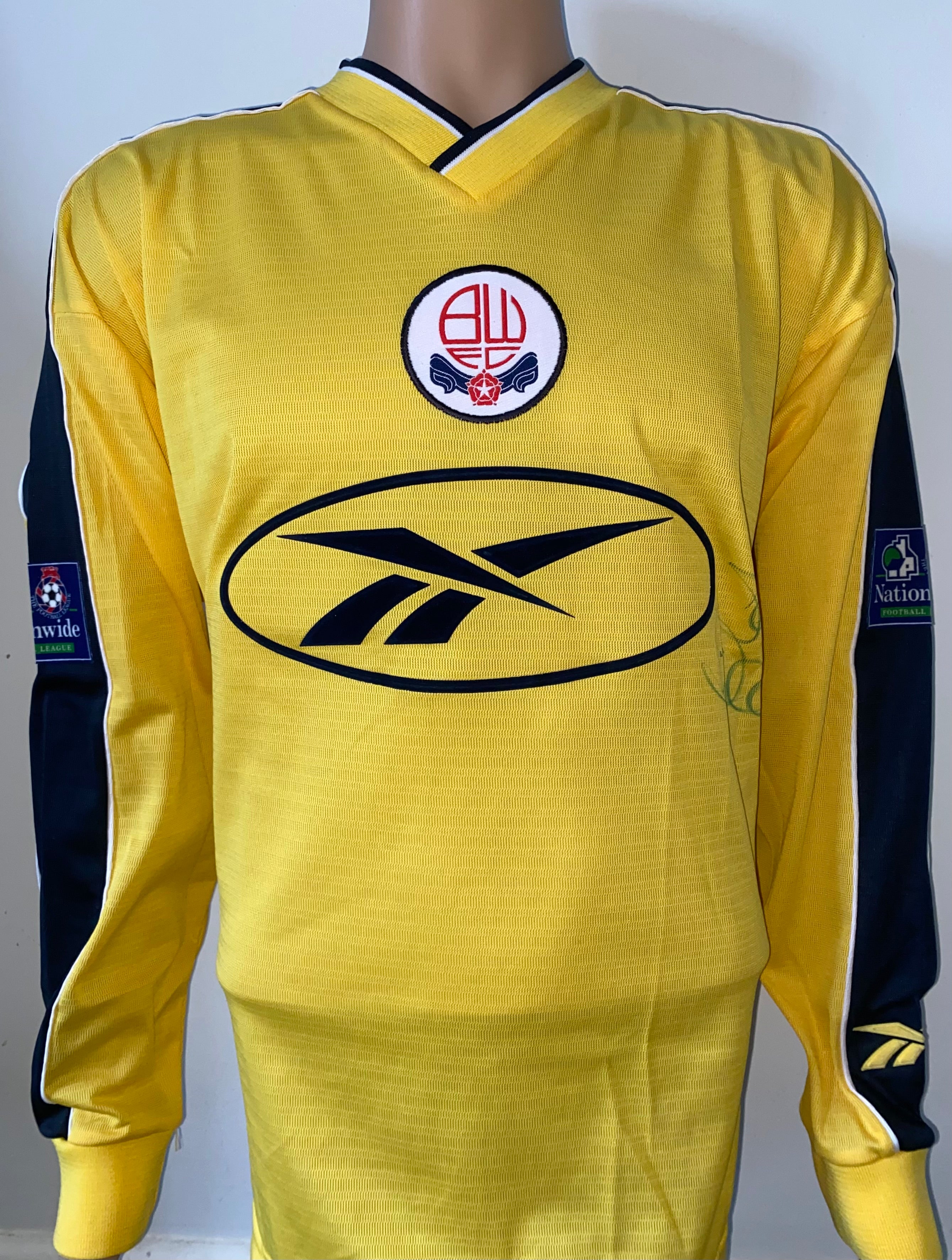 1998/99 BOLTON WANDERERS MATCH WORN AWAY SHIRT HOLDSWORTH #10