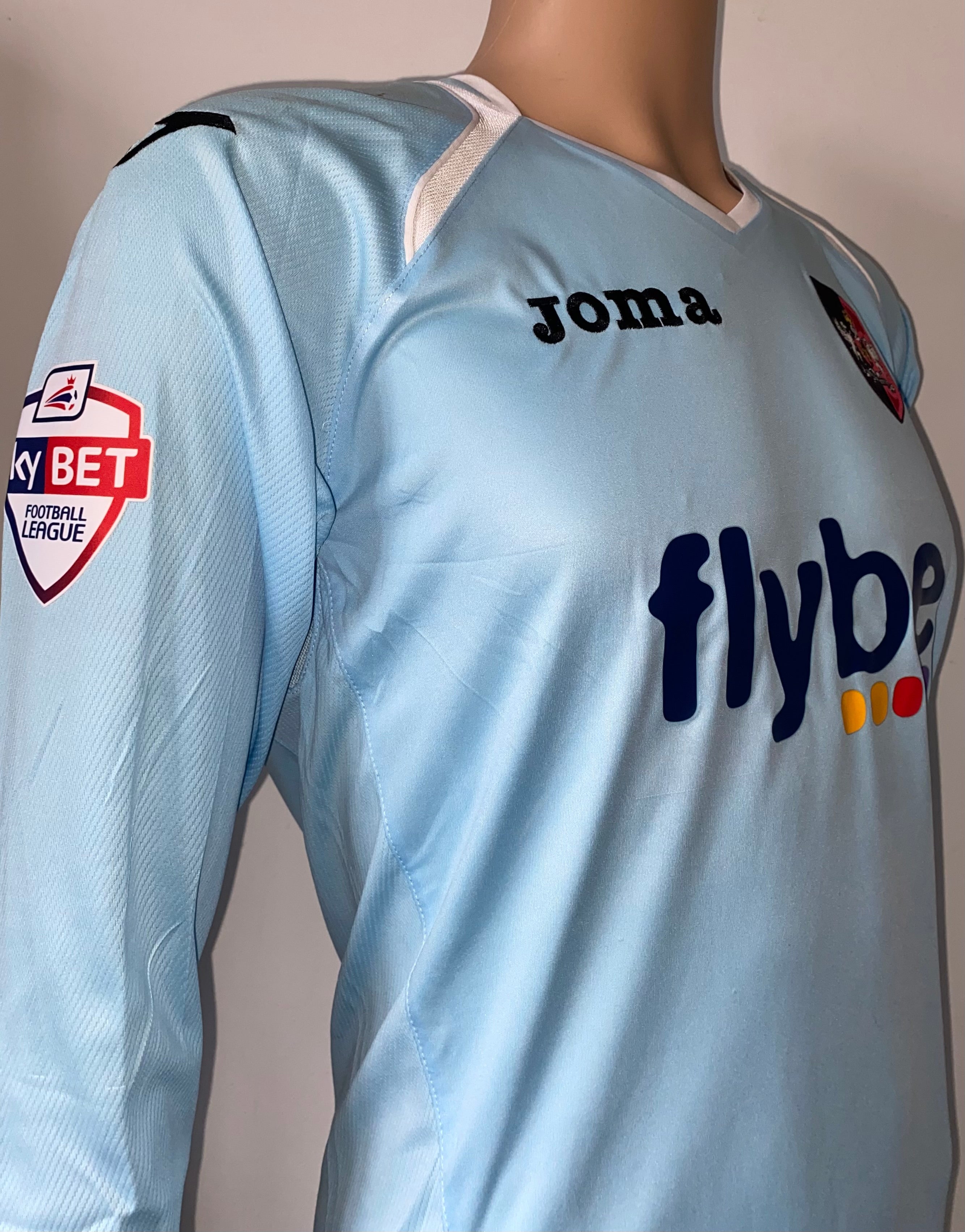 2013/14 ELLIOT CHAMBERLAIN MATCH WORN EXETER CITY AWAY SHIRT