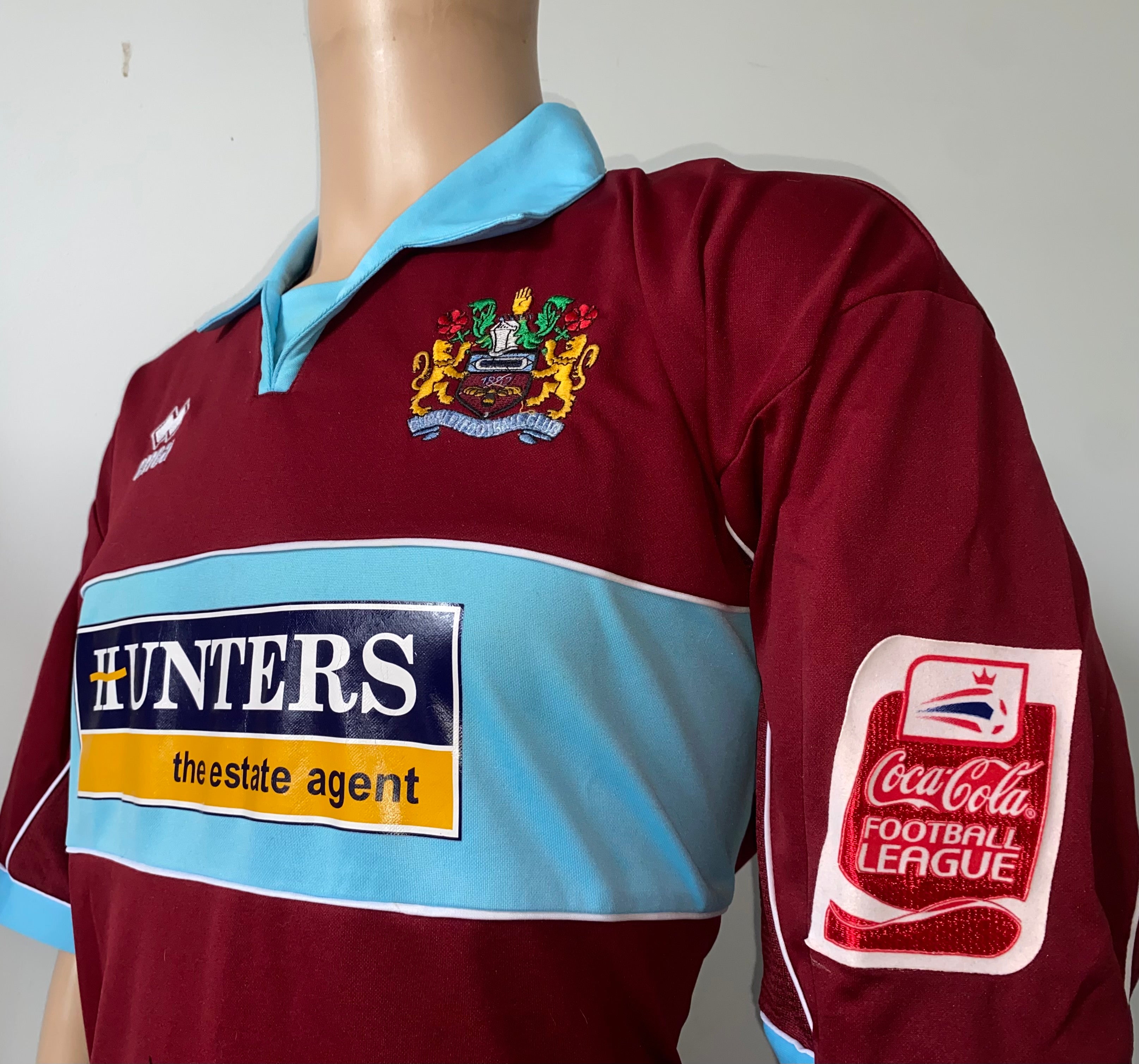 2003/04 BURNLEY MATCH WORN HOME SHIRT (O,CONNOR #7)