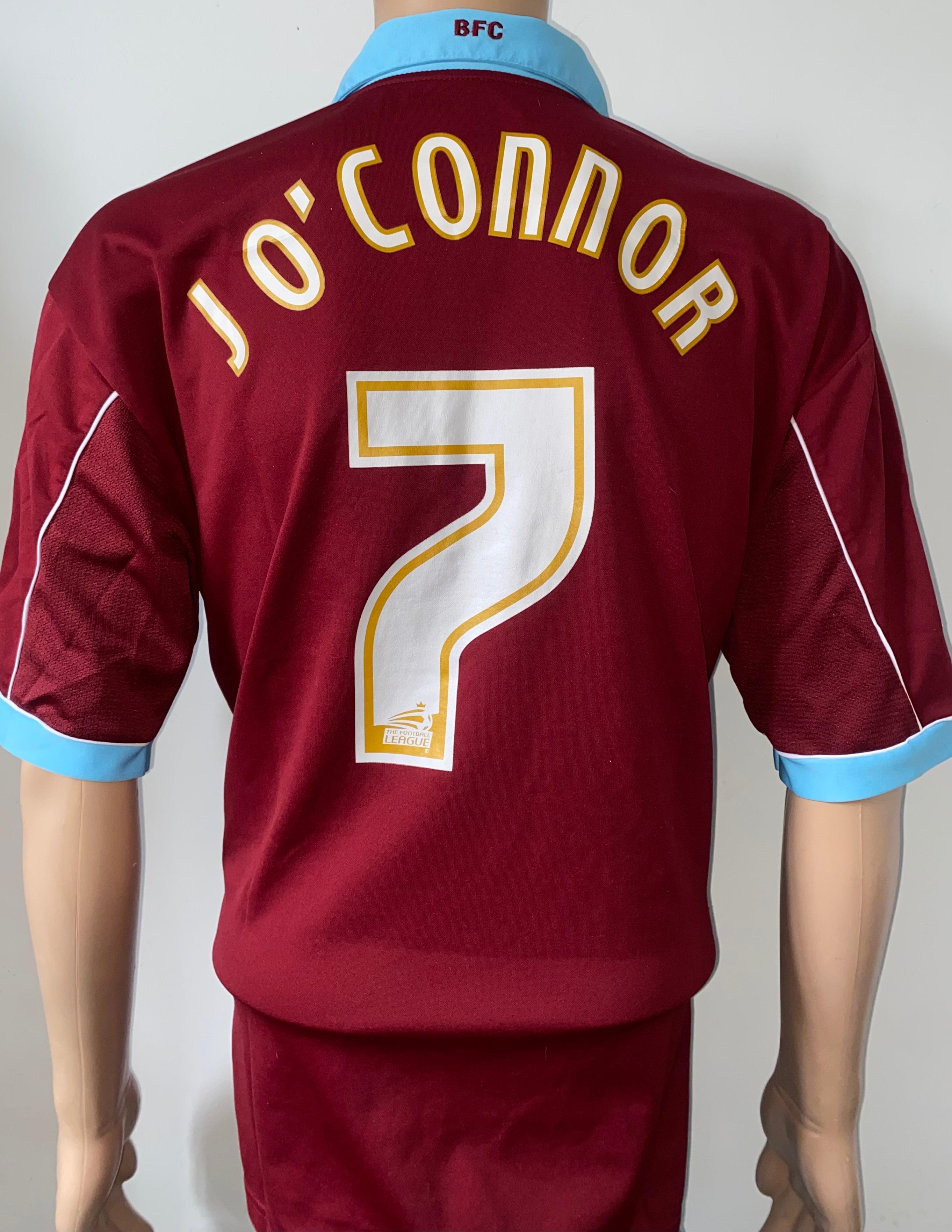 2003/04 BURNLEY MATCH WORN HOME SHIRT (O,CONNOR #7)