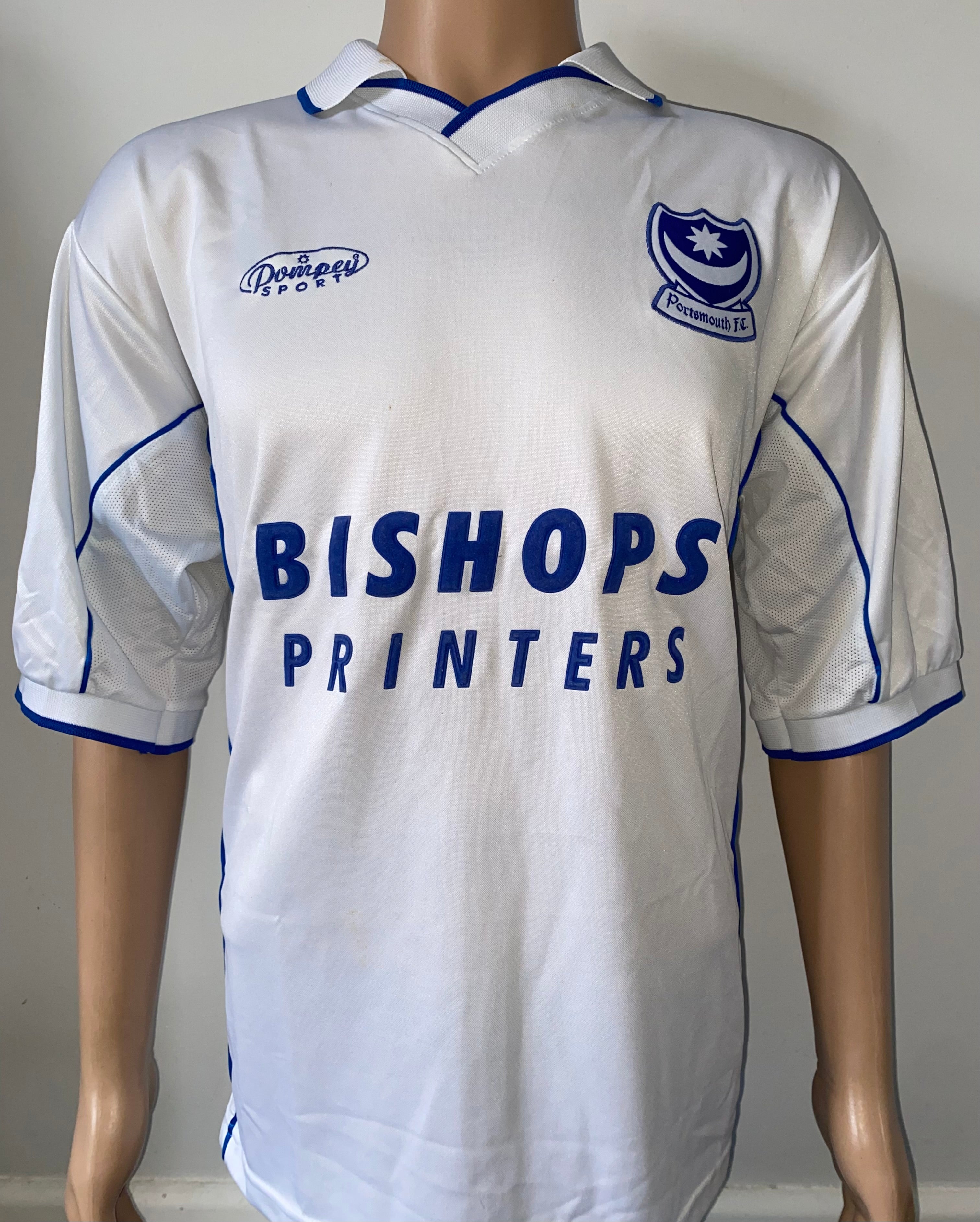 2000/01 PORTSMOUTH MATCH ISSUE HOME SHIRT (ALLEN #20)