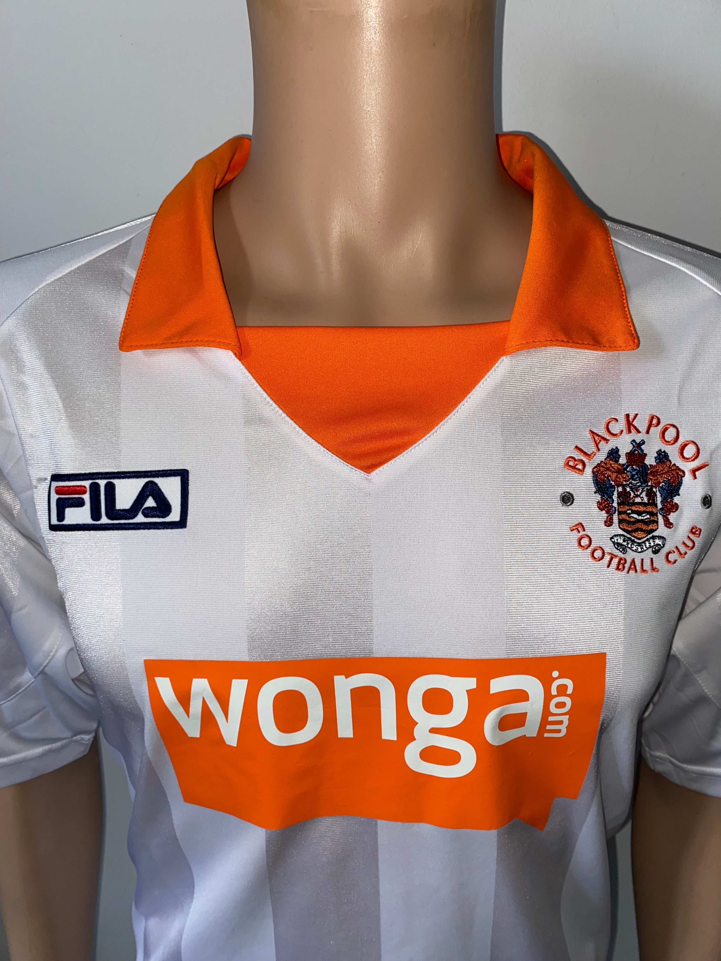 2012/13 BLACKPOOL MATCH WORN AWAY SHIRT (OSBOURNE #18 v LEICESTER CITY)