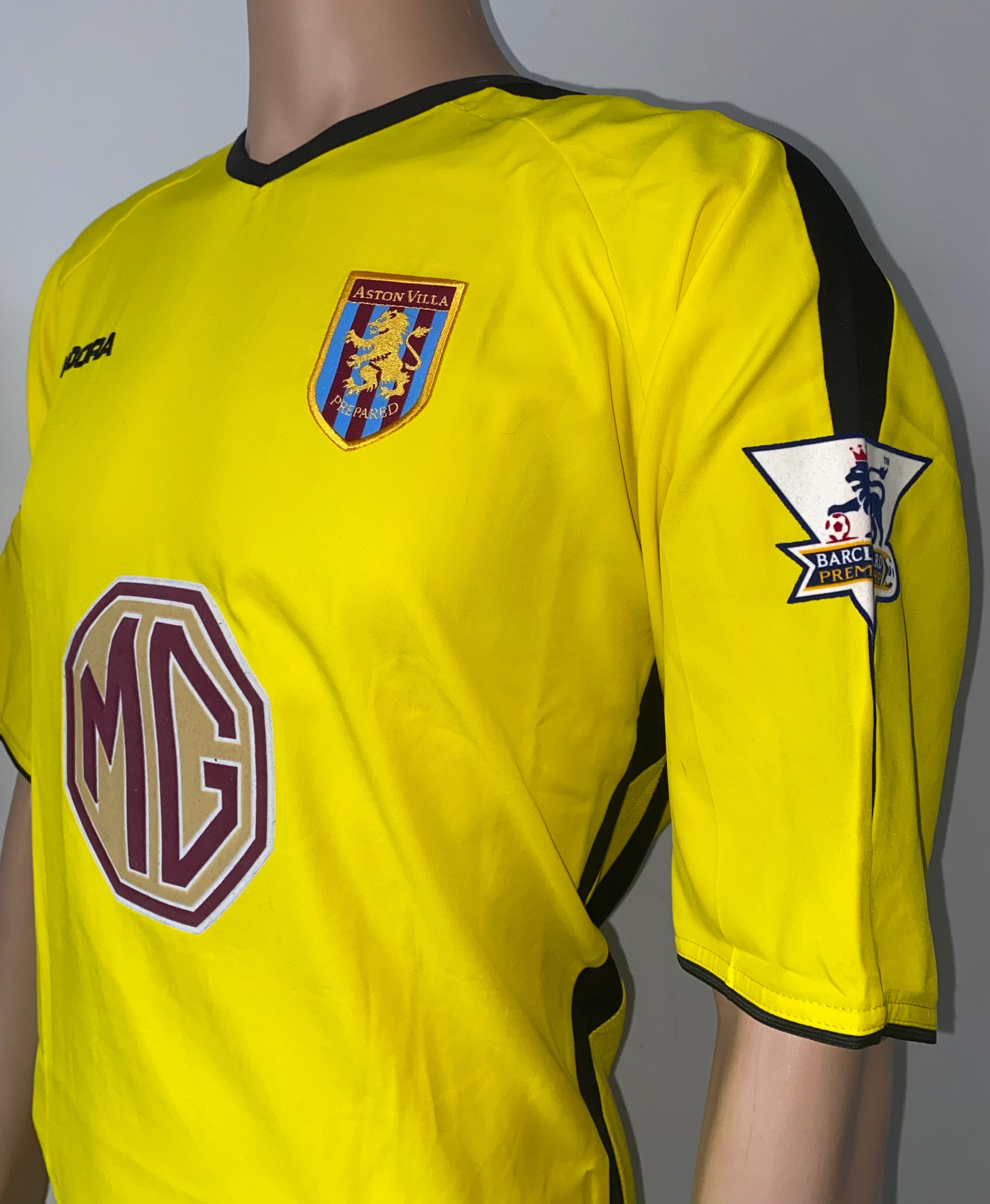 2003/04 ASTON VILLA MATCH ISSUE AWAY SHIRT (JACKMAN #28)