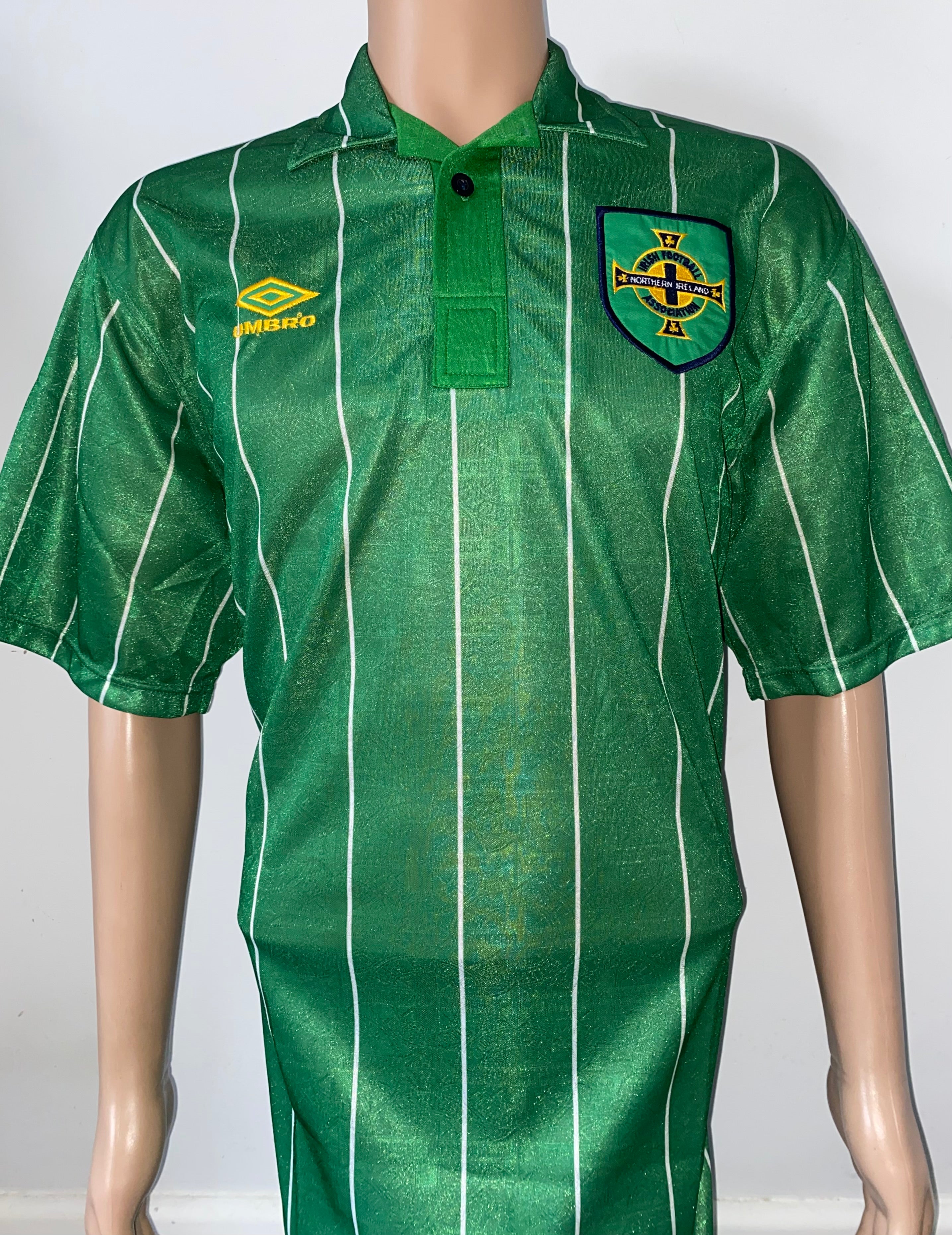 1993 NORTHERN IRELAND MATCH WORN HOME SHIRT (MCGIBBON #16)