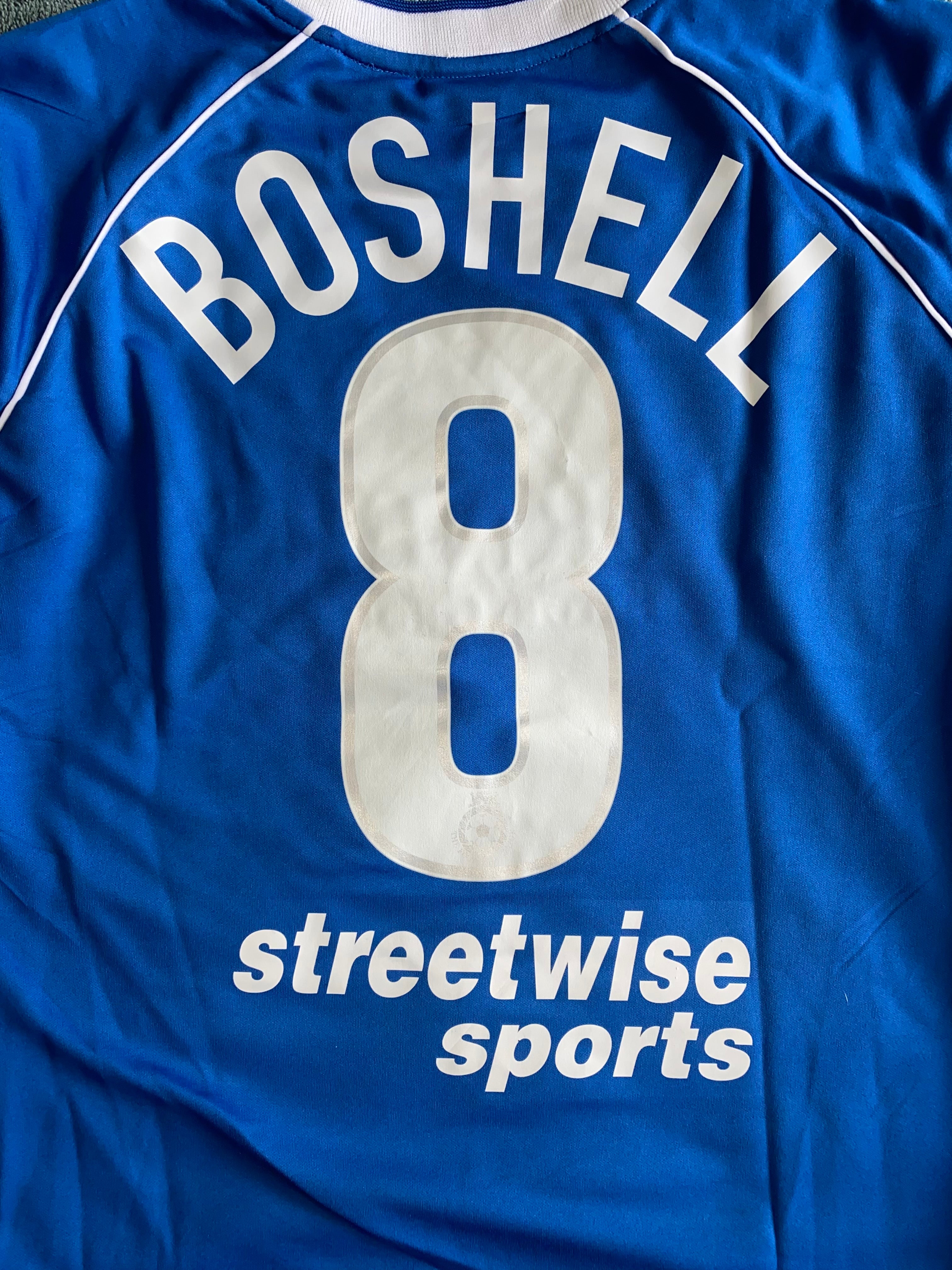 2004/05 OLDHAM ATHLETIC MATCH WORN HOME SHIRT (BOSHELL #8)