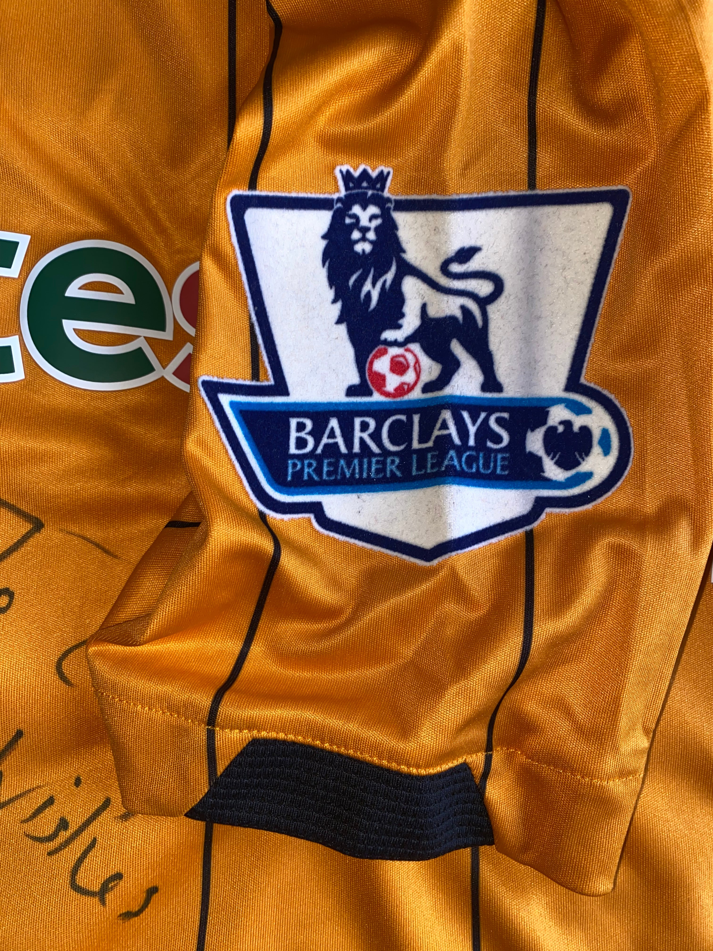2009/10 HULL CITY MATCH WORN HOME SHIRT (MARNEY #22)