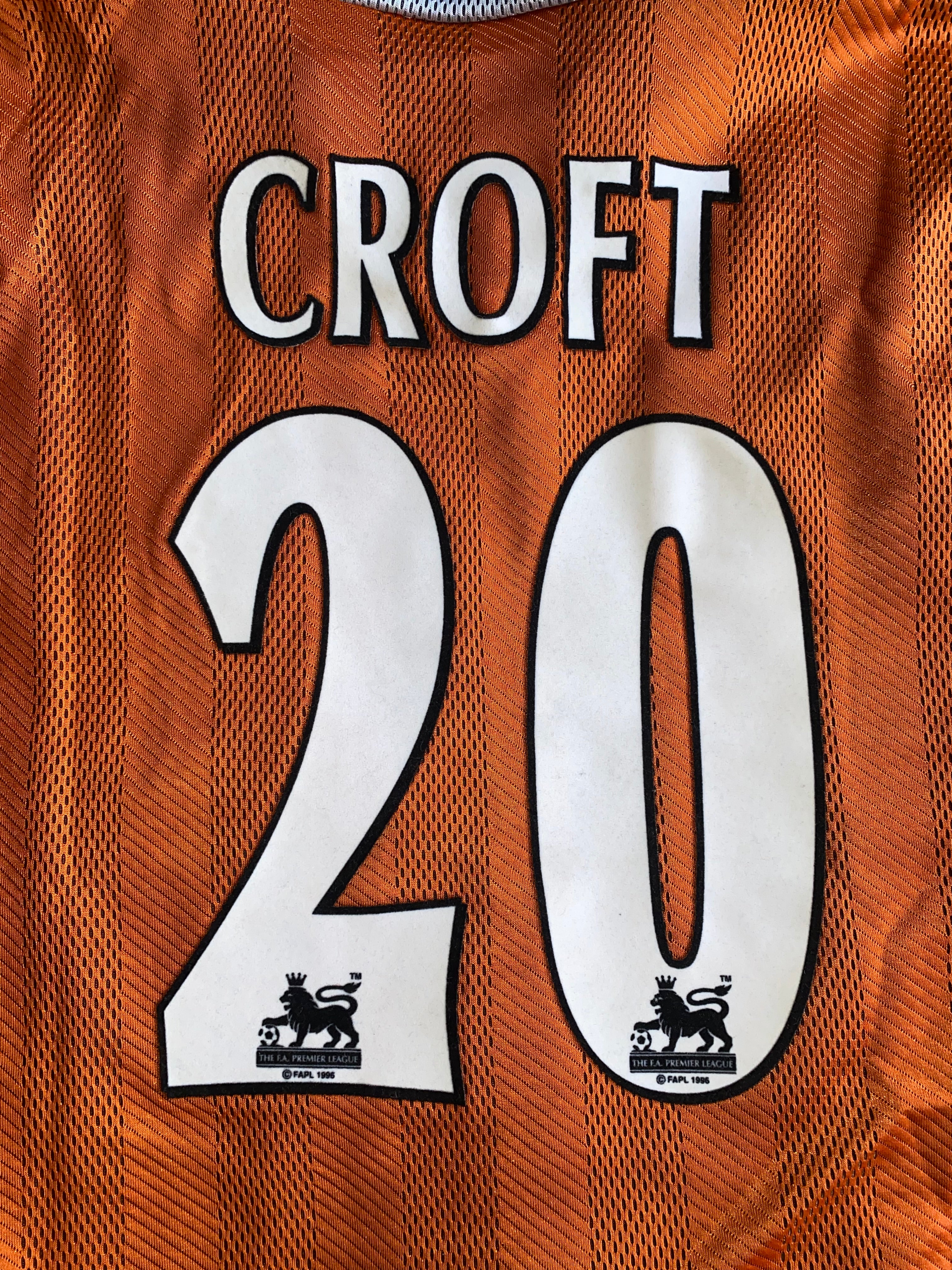 1996/97 BLACKBURN ROVERS MATCH ISSUE AWAY SHIRT (CROFT #20)