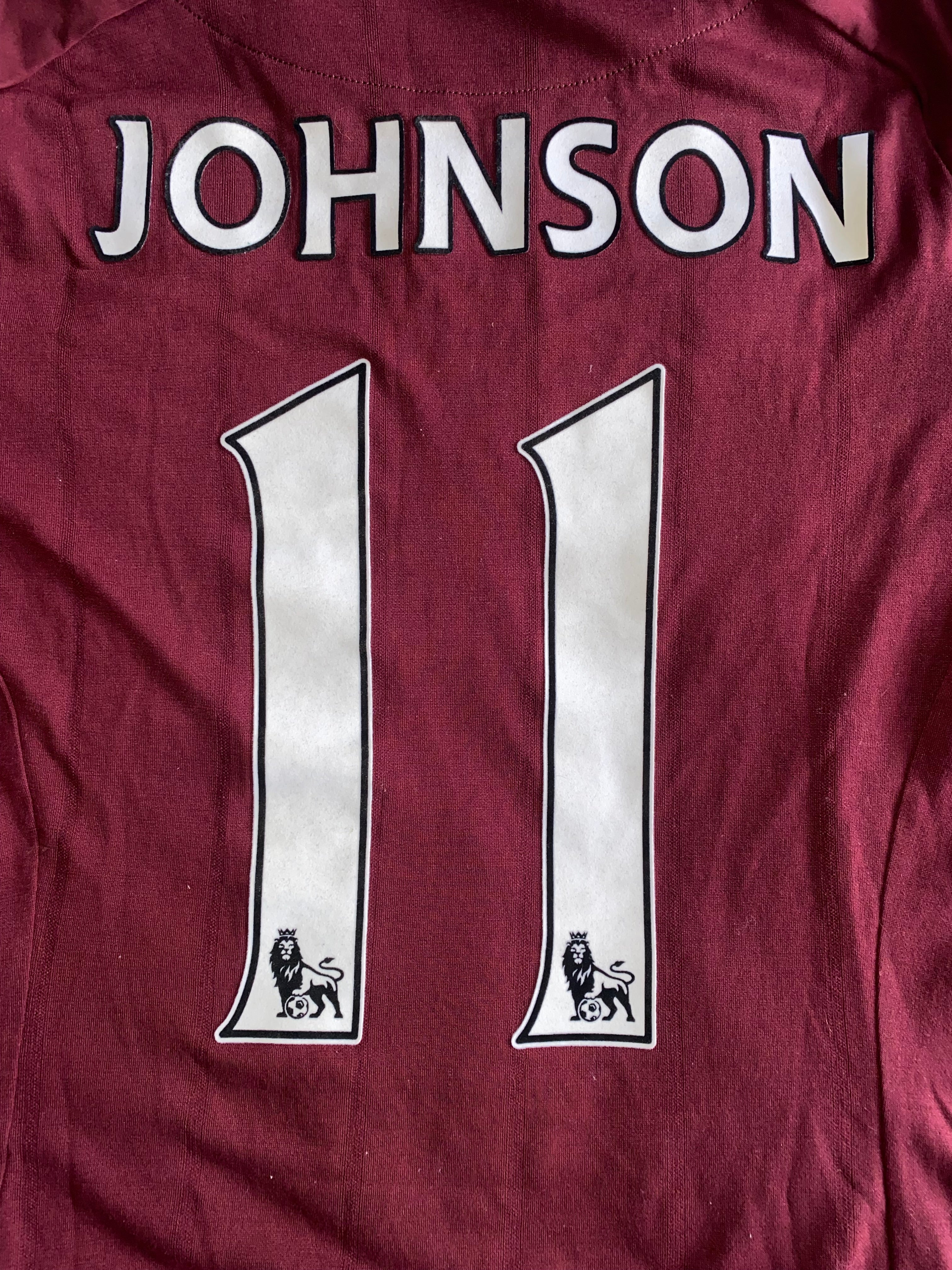 2012/13 MANCHESTER CITY MATCH ISSUE AWAY SHIRT (JOHNSON #11)