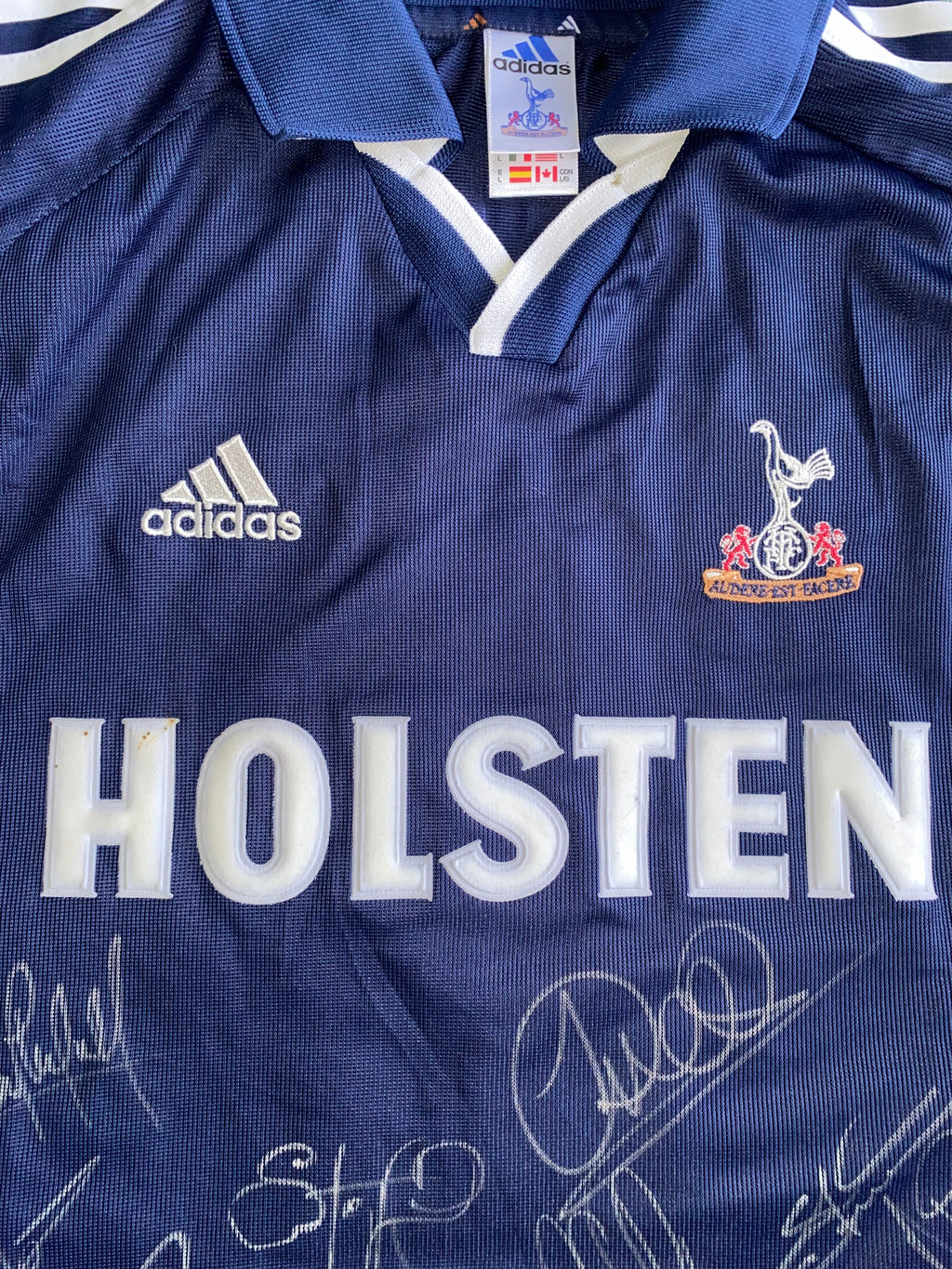 2000/01 TOTTENHAM HOTSPUR ADIDAS SIGNED MATCH WORN AWAY SHIRT (CARR #2)