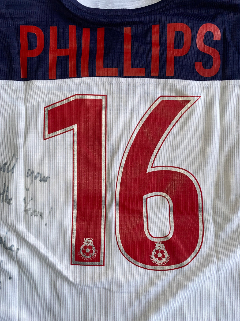 2000/01 BOLTON WANDERERS MATCH WORN HOME SHIRT (PHILLIPS #16)